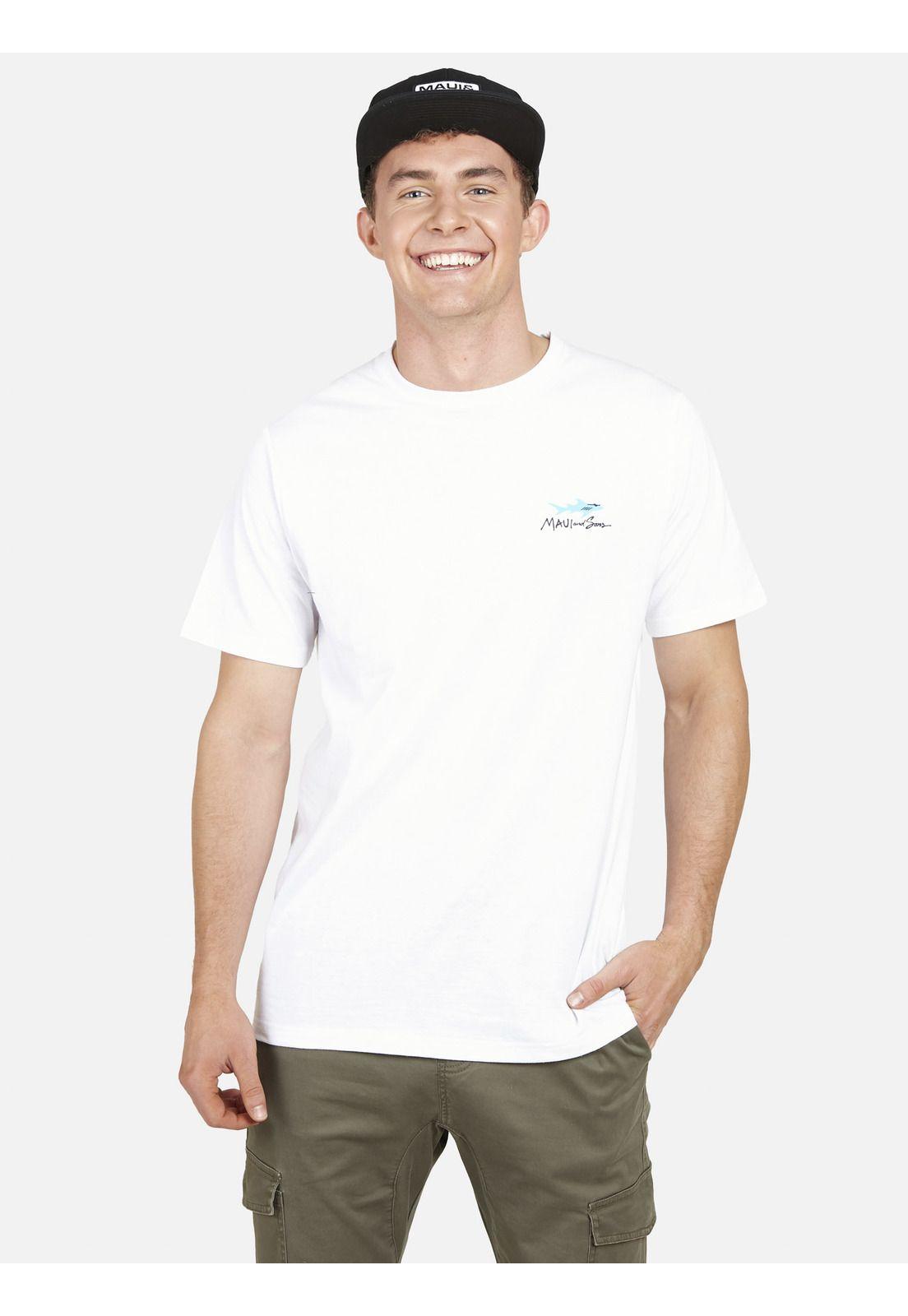 Polera OLD BRAND Hombre Blanco Maui and Sons-0