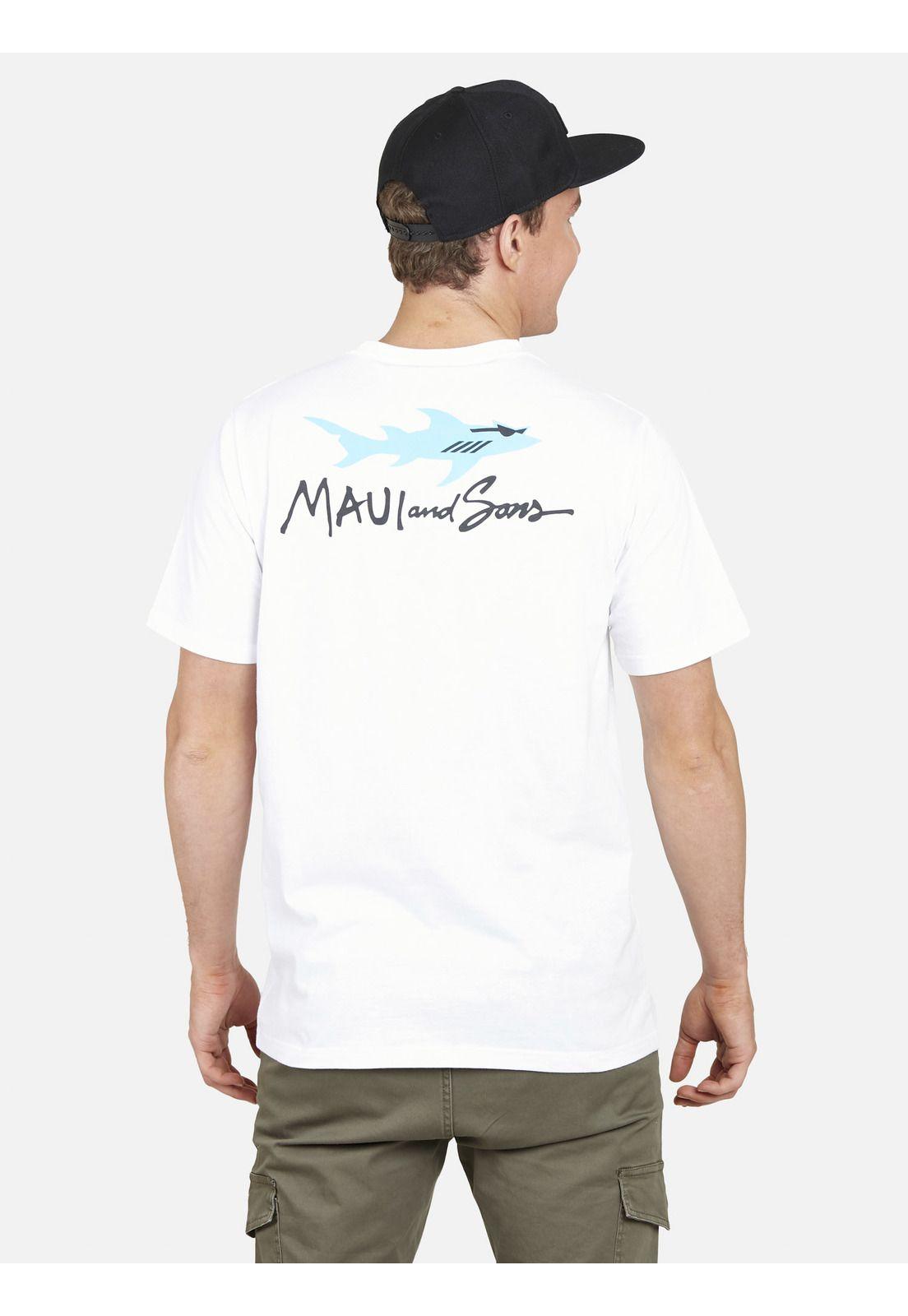 Polera OLD BRAND Hombre Blanco Maui and Sons-1