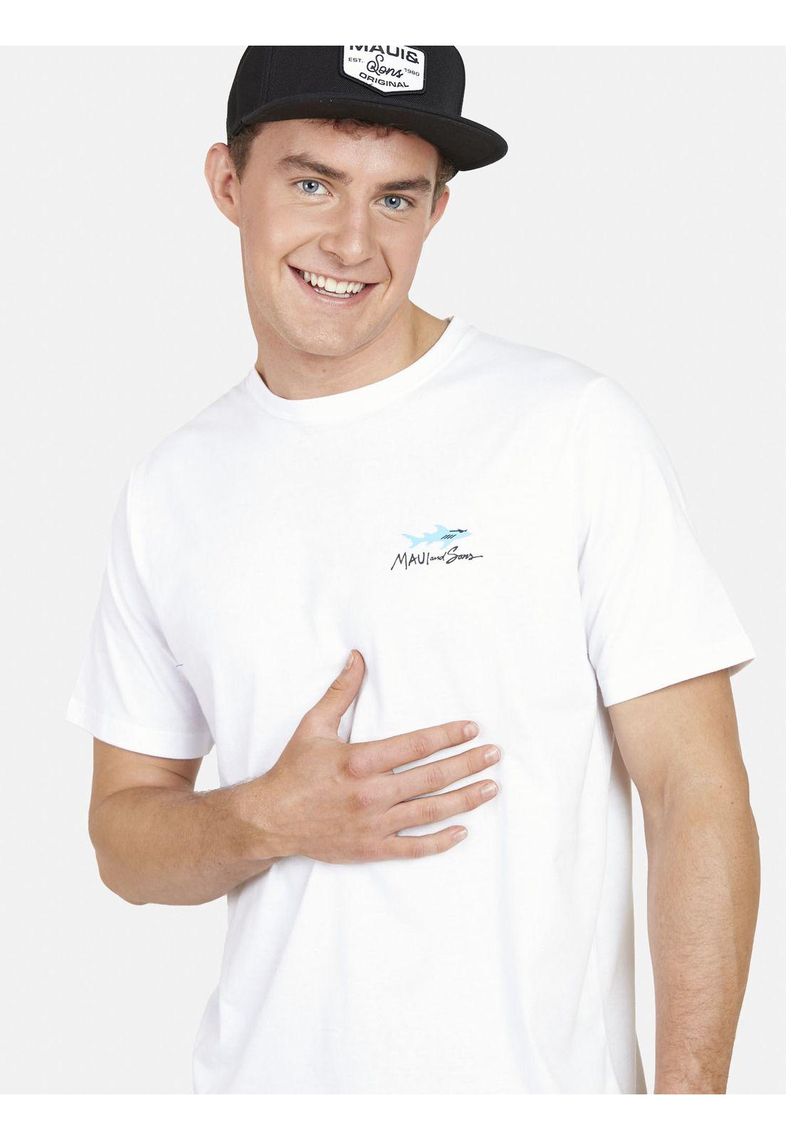 Polera OLD BRAND Hombre Blanco Maui and Sons-3