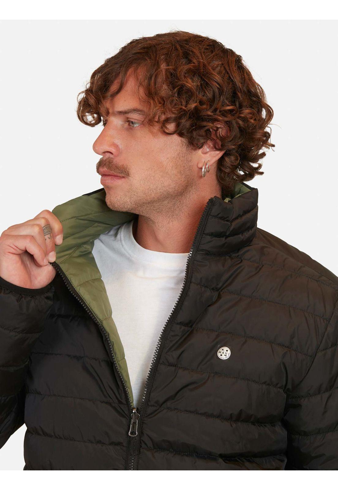 Parka Puffa Halaula Negro Hombre Maui And Sons-1