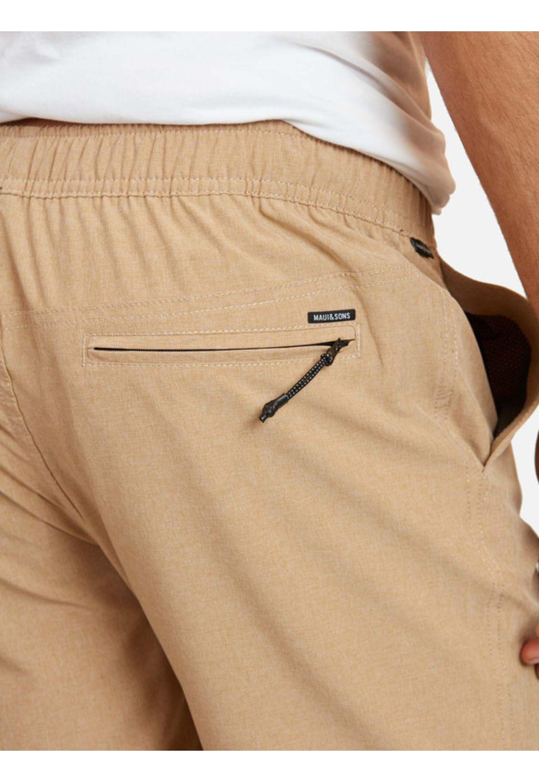 Bermuda Melange Jogger Hombre Khaki Maui And Sons-2