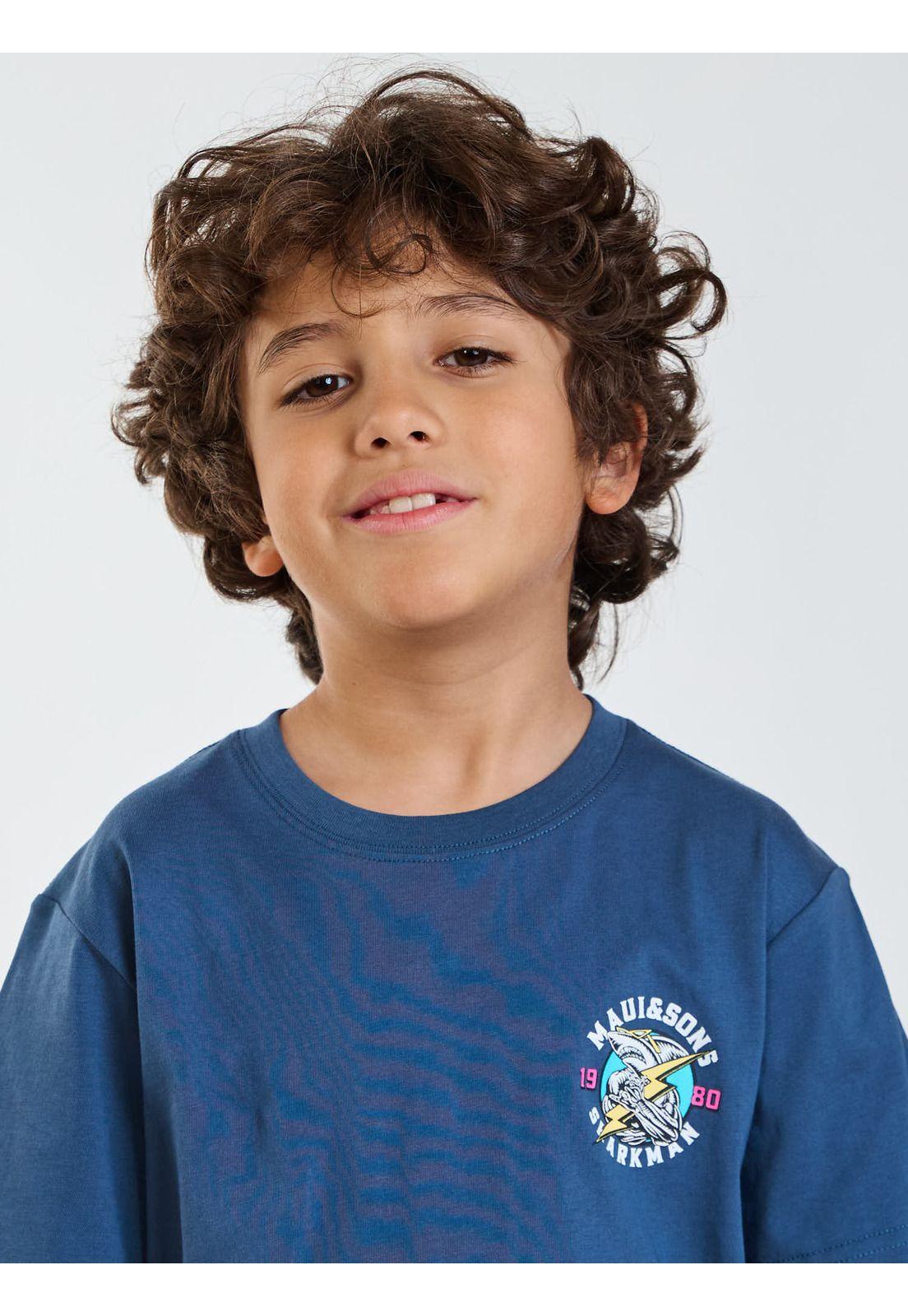 Polera MC Keanu Azul Infantil Maui and Sons-4