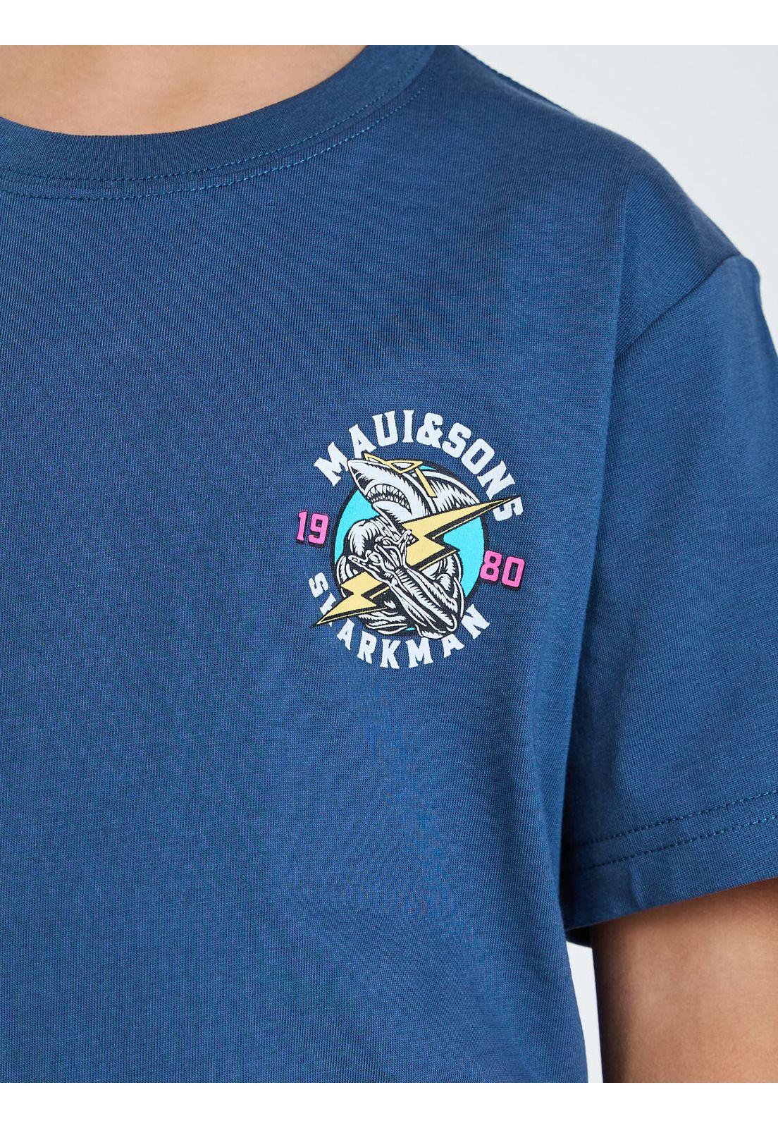 Polera MC Keanu Azul Infantil Maui and Sons-5