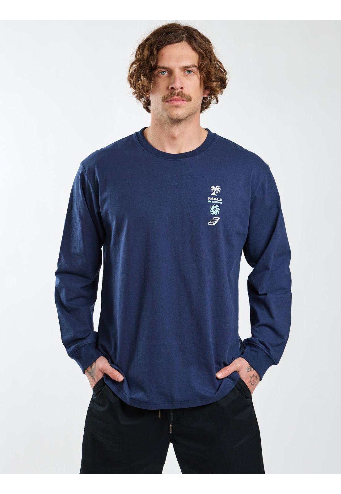 Polera ML Sun Azul Hombre Maui and Sons-6