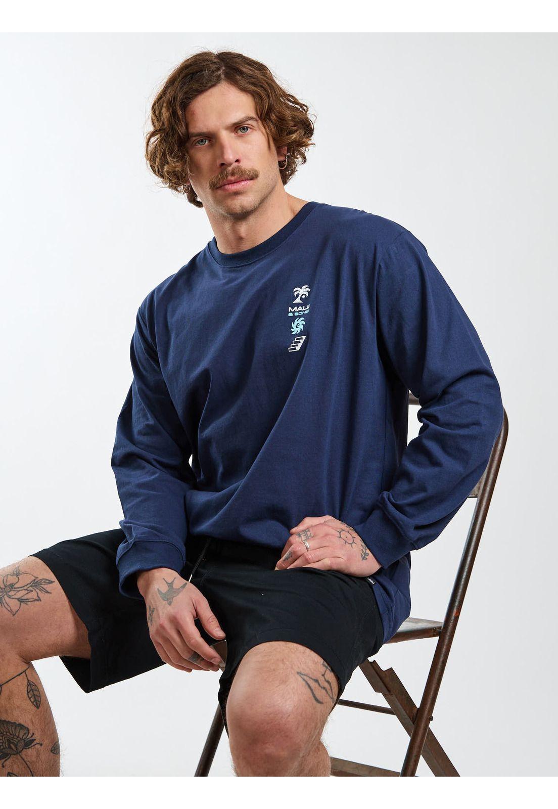 Polera ML Sun Azul Hombre Maui and Sons-7