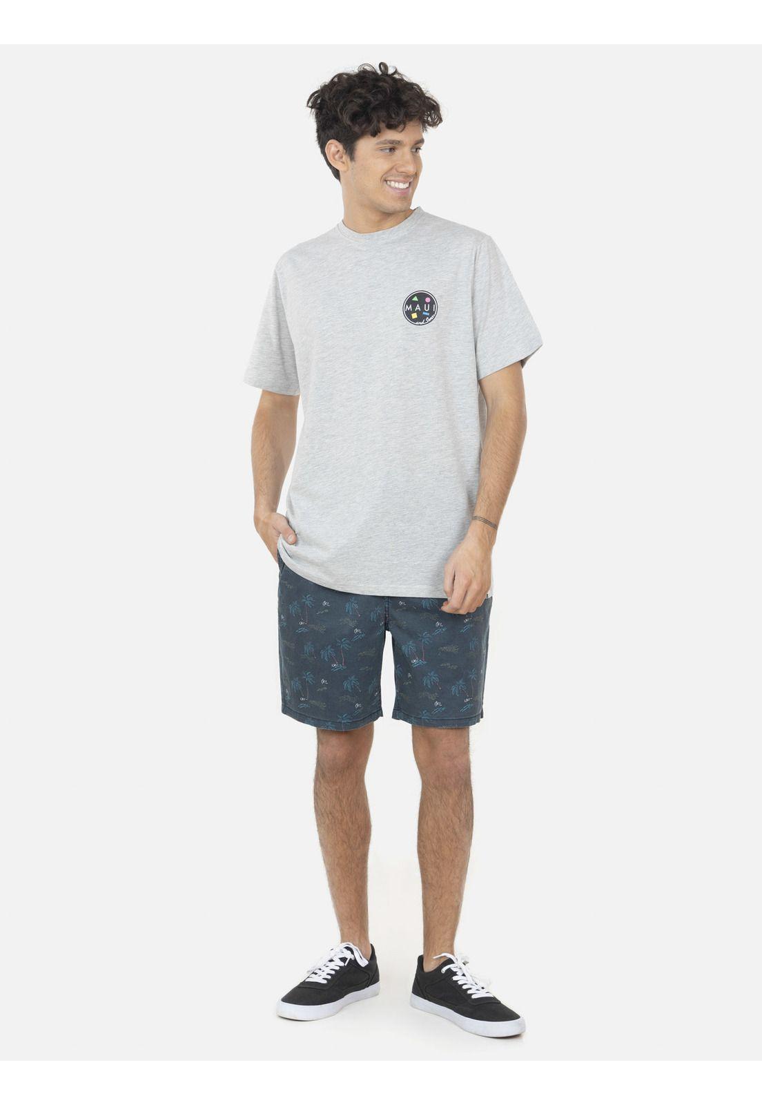 Polera Sharkman surf S/S Tee Hombre Gris 5P401-MV22 Maui And Sons-3