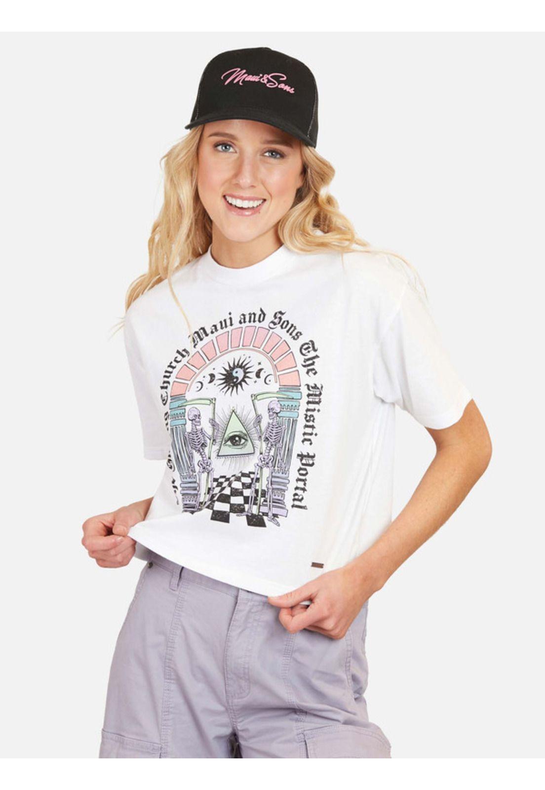 Polera Mystic Style Mujer Blanco Maui And Sons-0