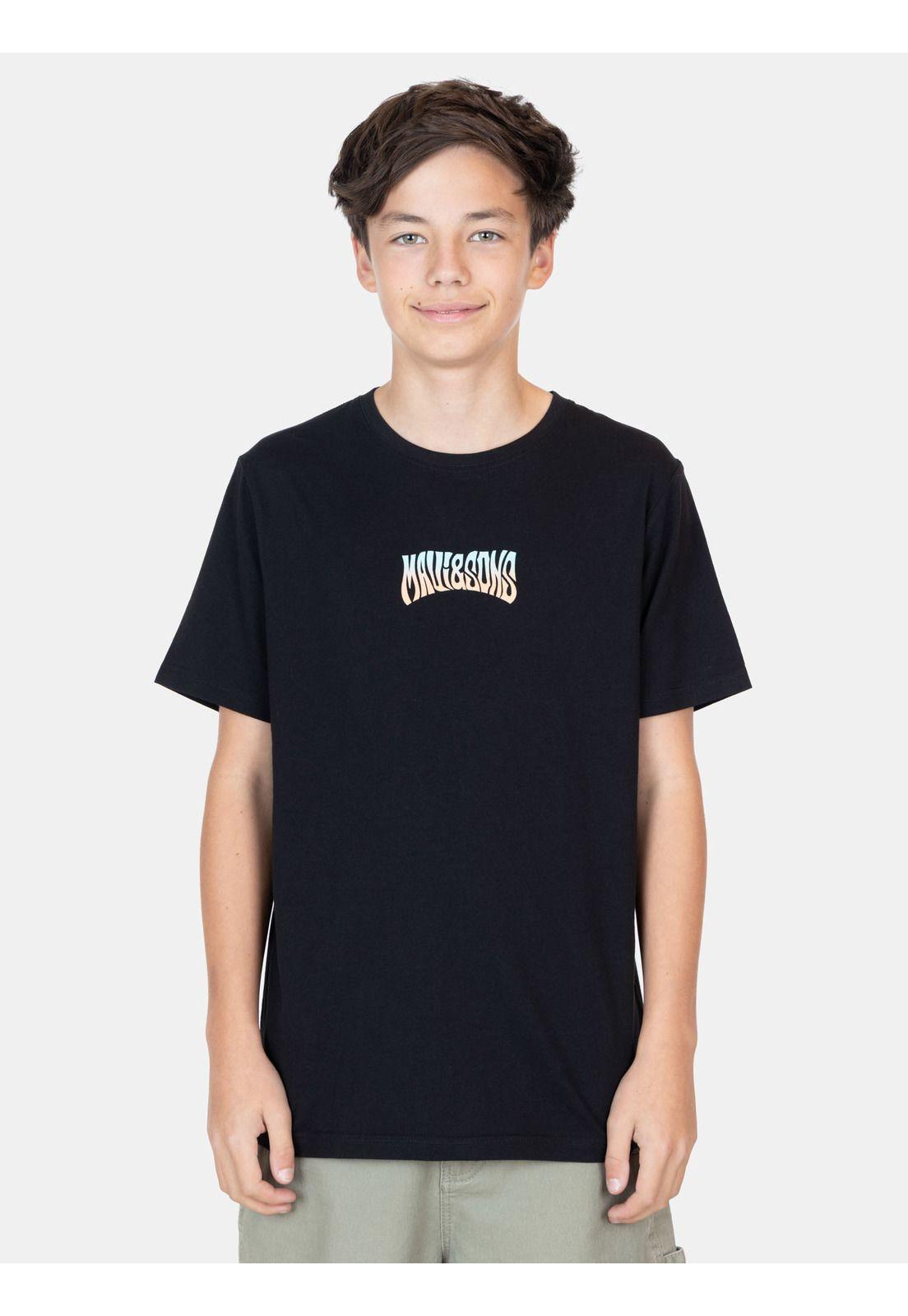 Polera MC BoardSkin Negro Infantil Maui And Sons-0