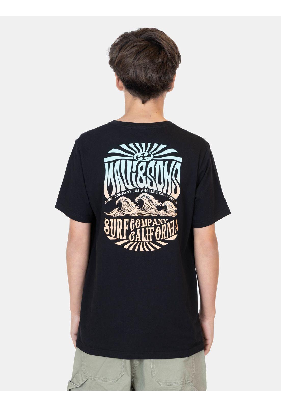 Polera MC BoardSkin Negro Infantil Maui And Sons-1