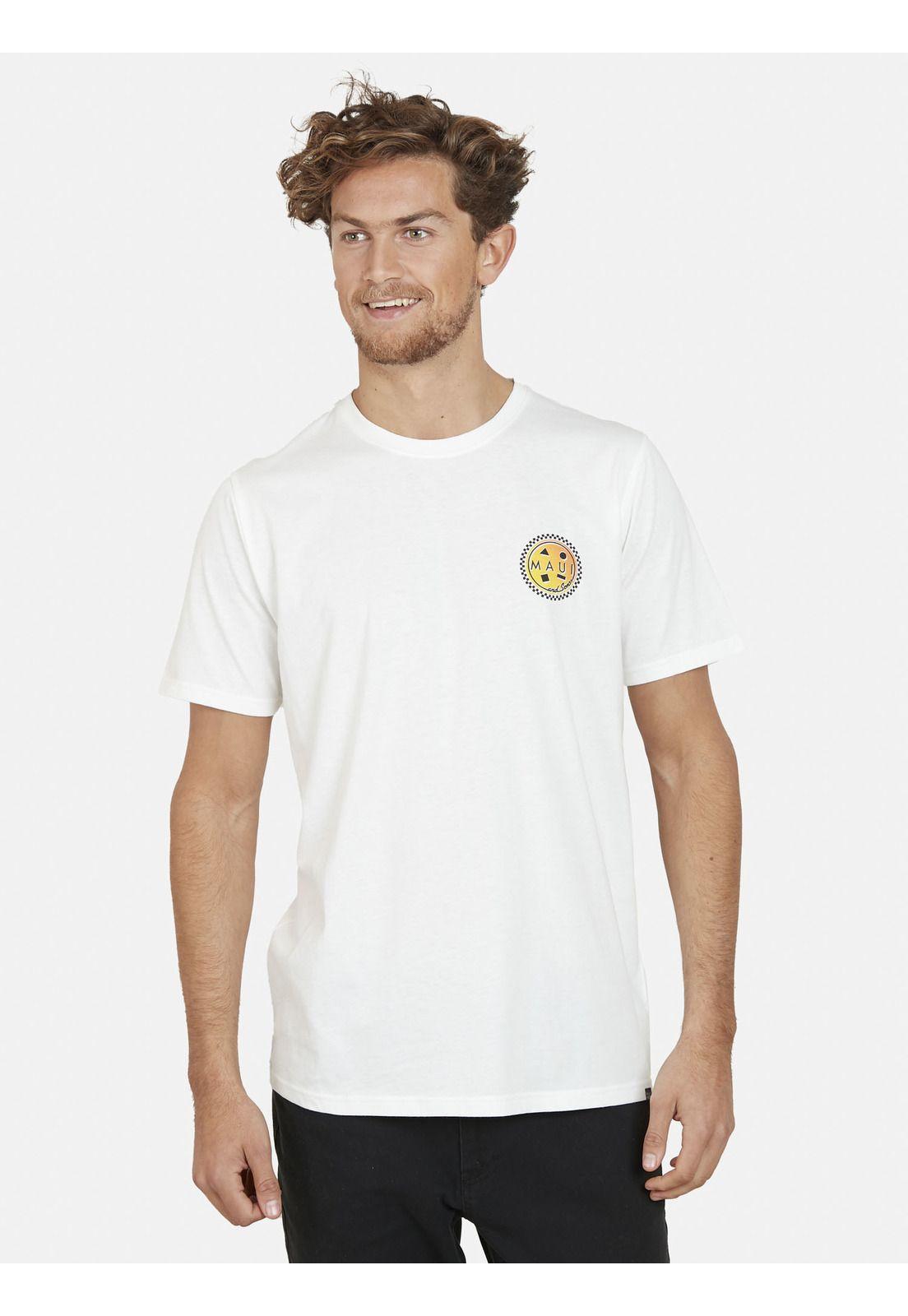 Polera GRADIENT COOKIE Hombre Blanco Maui and Sons-0