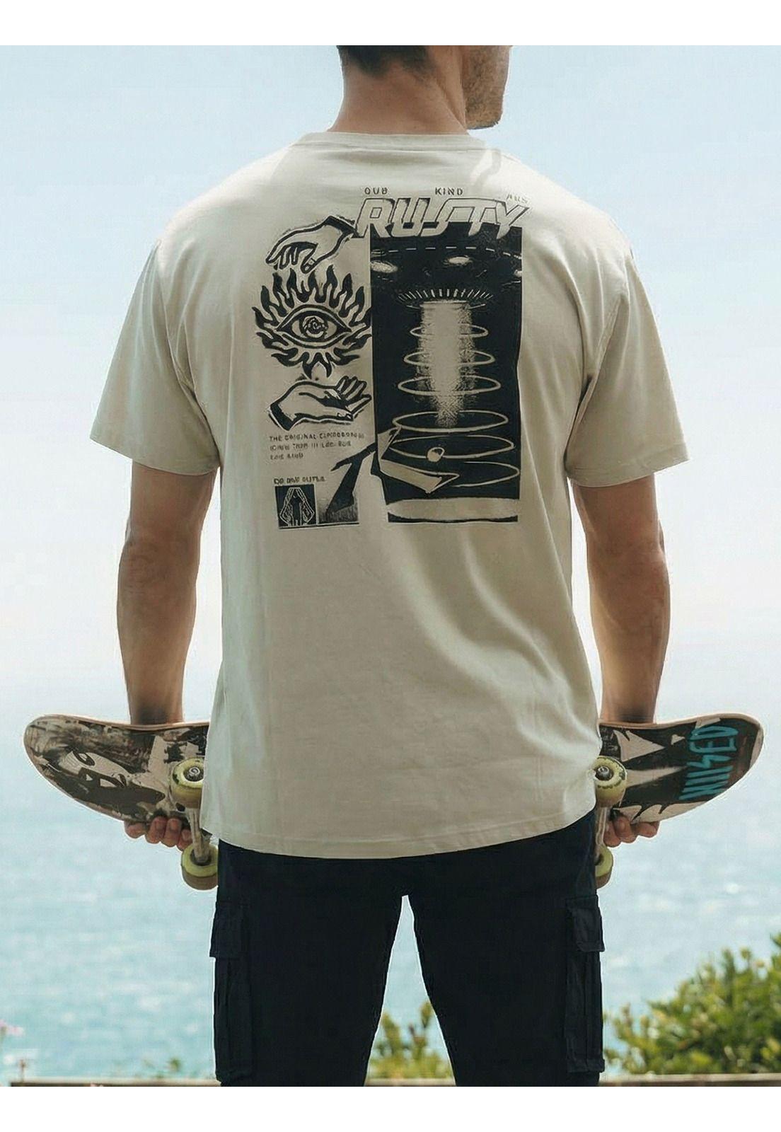 Polera MC Abducted Beige Hombre Rusty-0