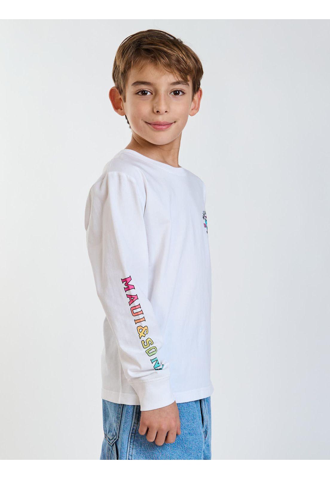Polera ML Ramp Blanco Infantil Maui and Sons-2