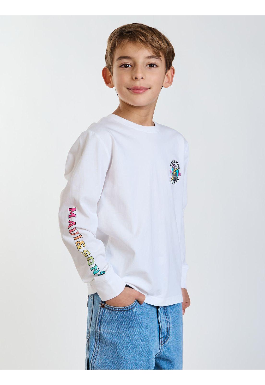 Polera ML Ramp Blanco Infantil Maui and Sons-6