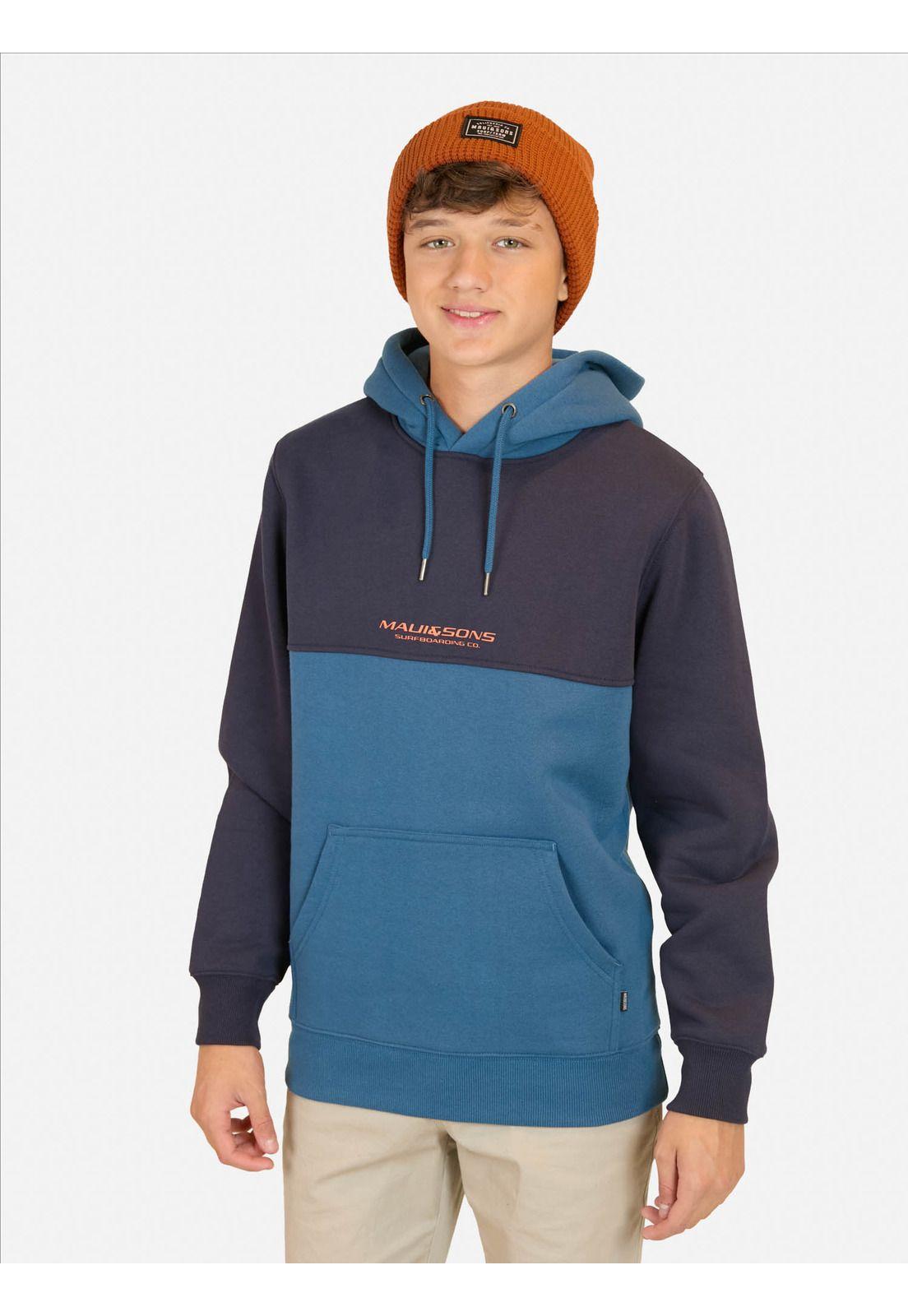 Poleron Canguro Pacific Azul Infantil Maui And Sons-0