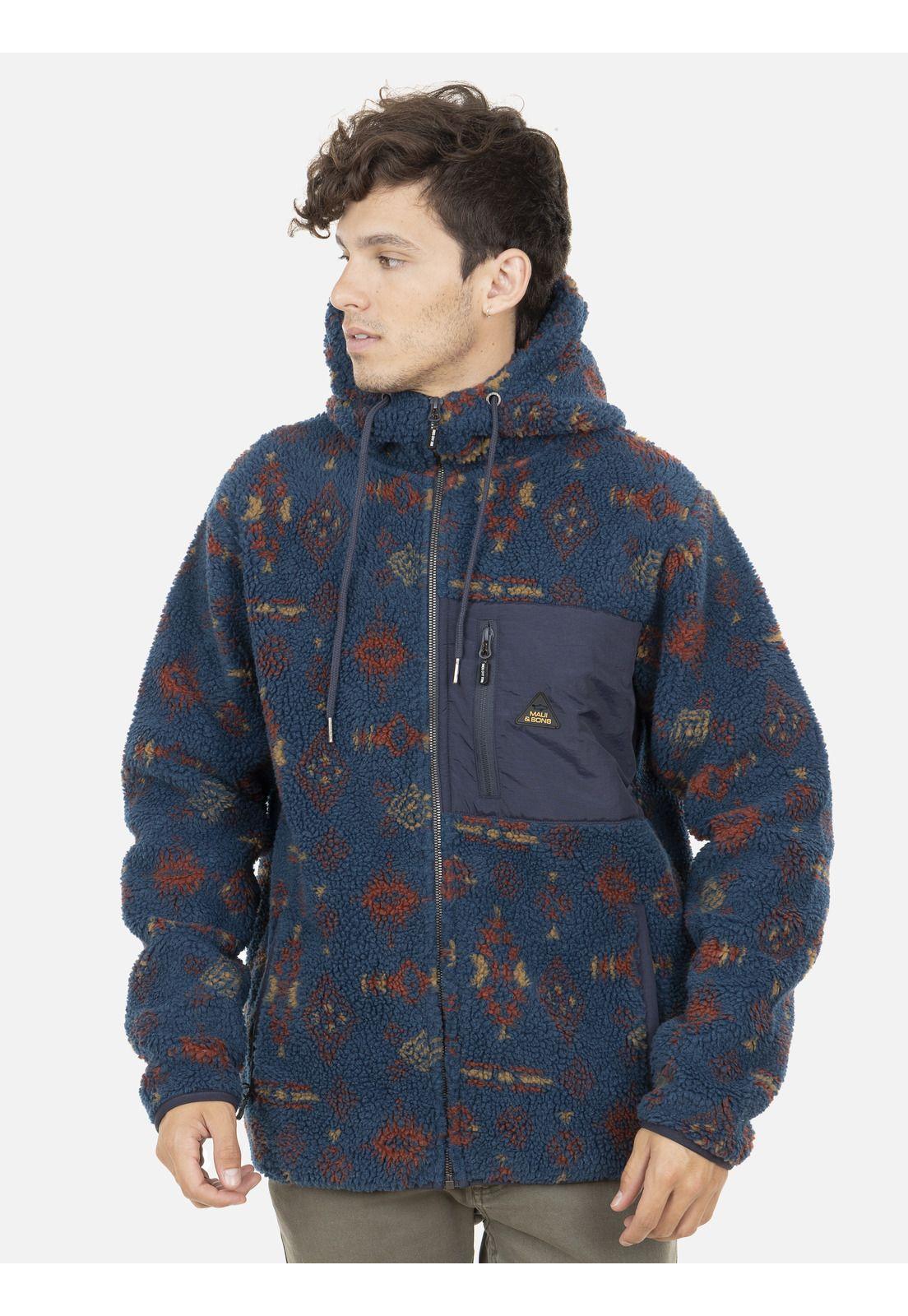 Poleron Fullzipper Hombre 5O345-MI21 Azul Maui and Sons-0