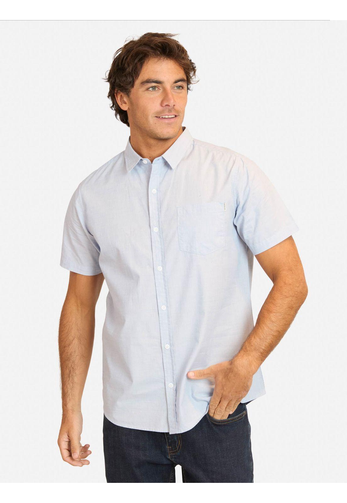Camisa MC Teora Celeste Hombre Maui And Sons-0