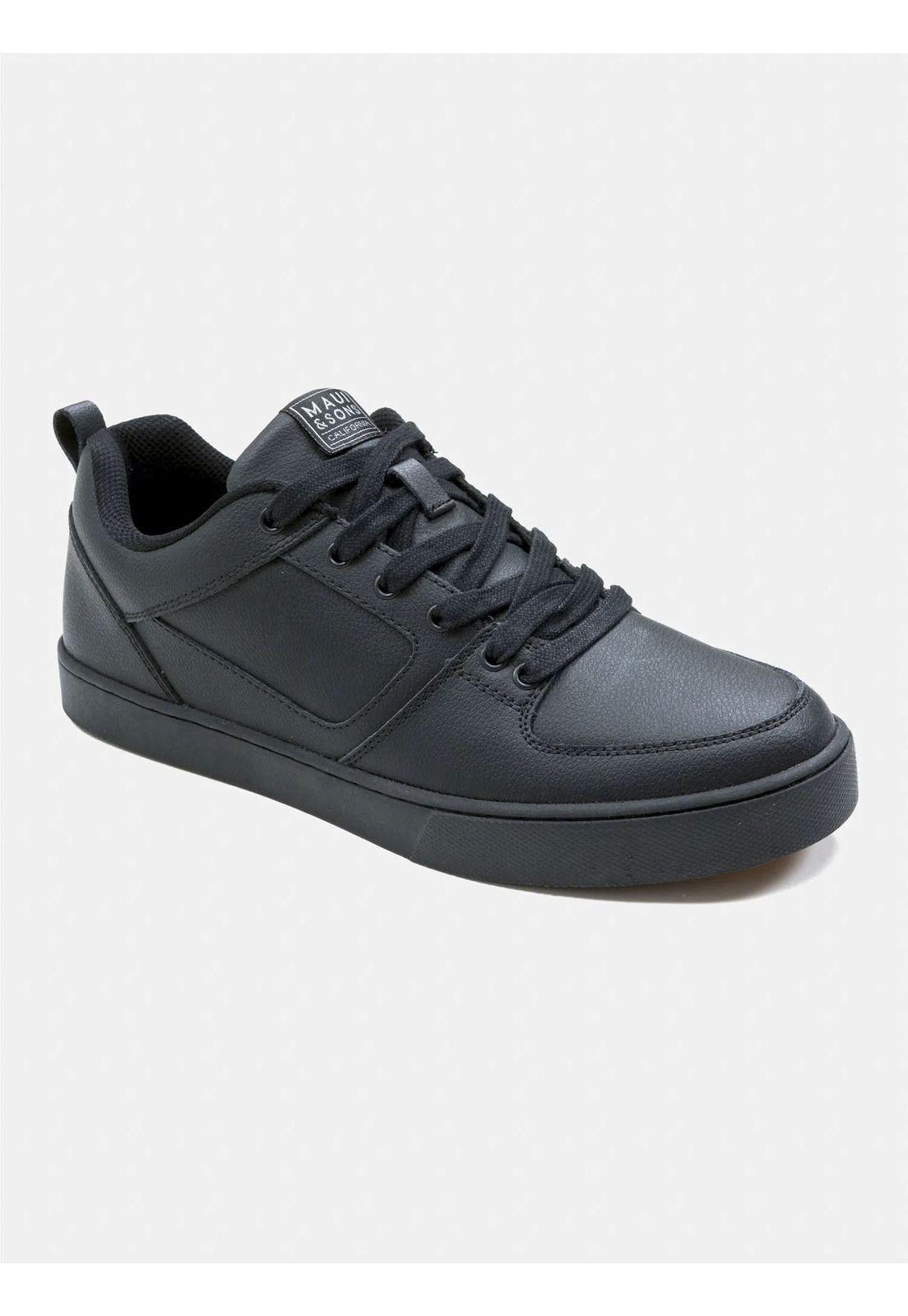 Zapatilla Escolar Naio Hombre Negro Maui and Sons-0
