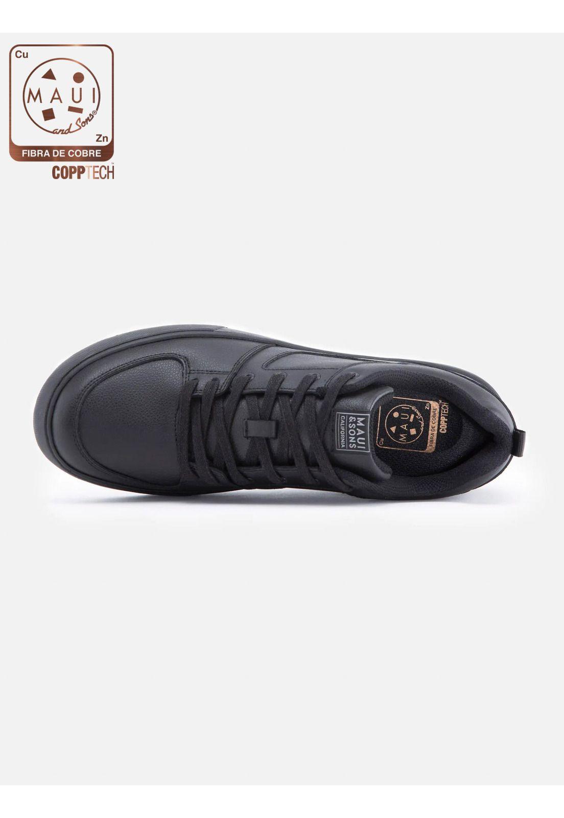 Zapatilla Escolar Naio Hombre Negro Maui and Sons-1