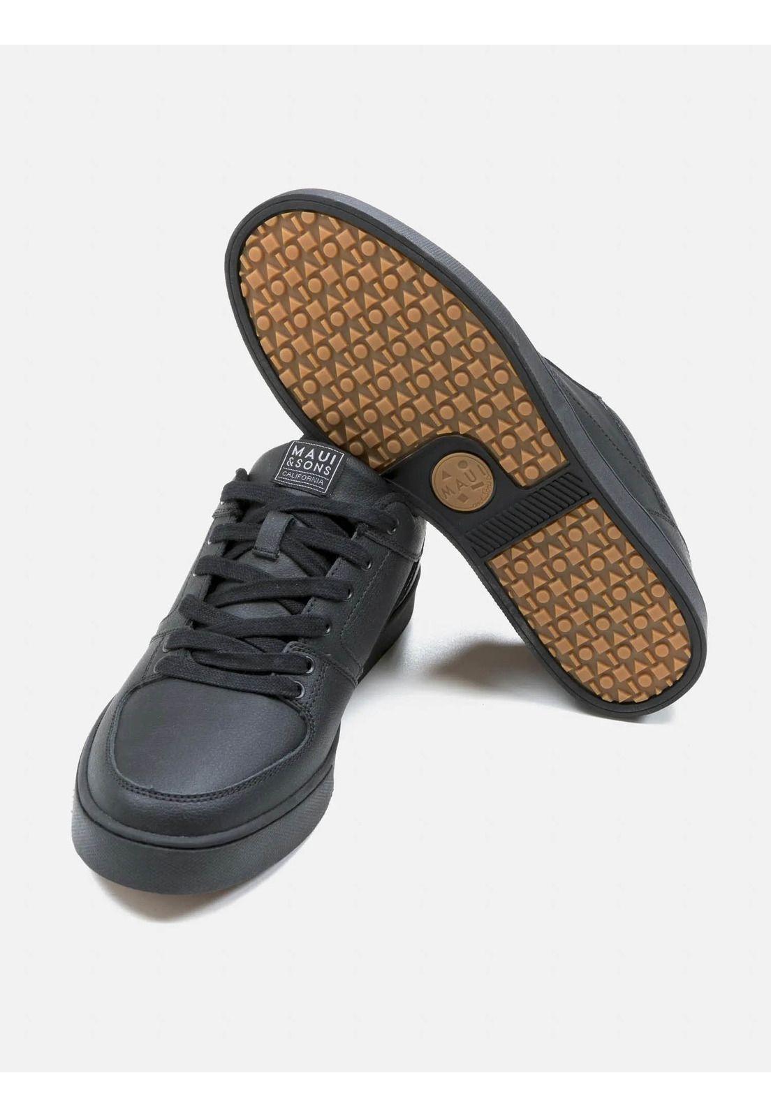 Zapatilla Escolar Naio Hombre Negro Maui and Sons-2