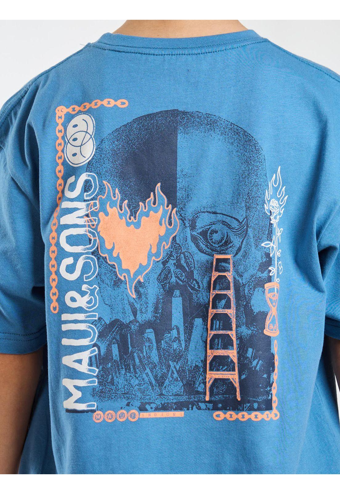 Polera MC Seabreeze Celeste Infantil Maui and Sons-3