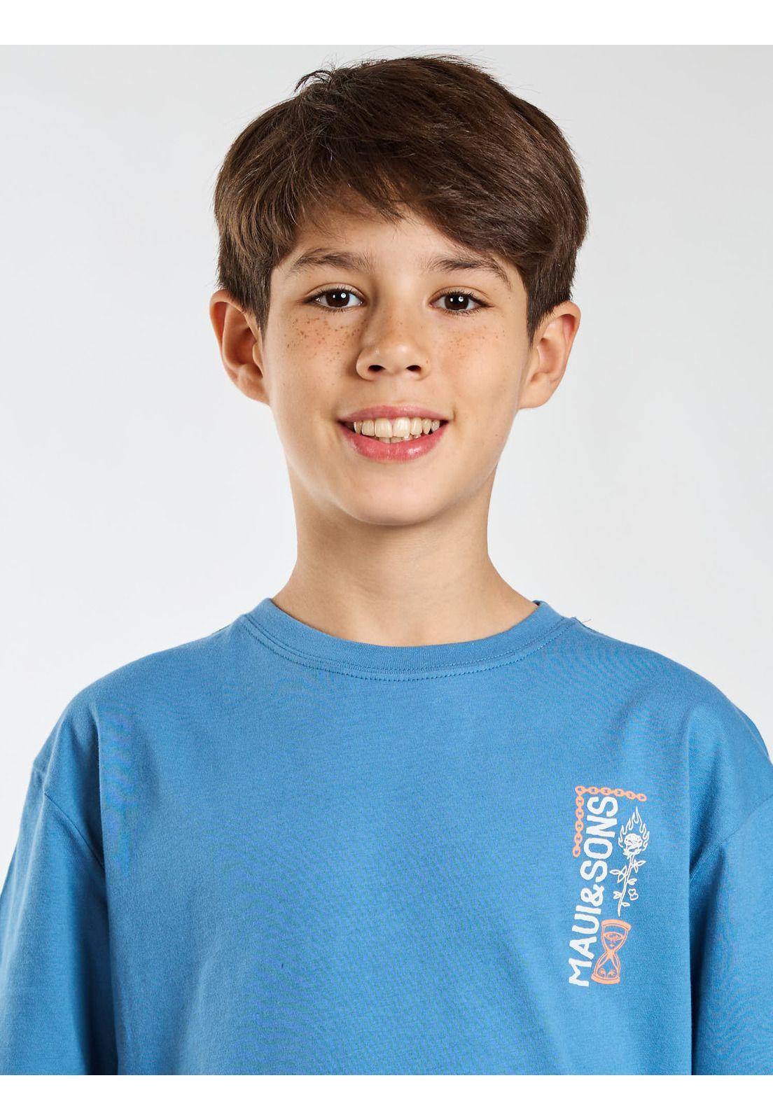 Polera MC Seabreeze Celeste Infantil Maui and Sons-4