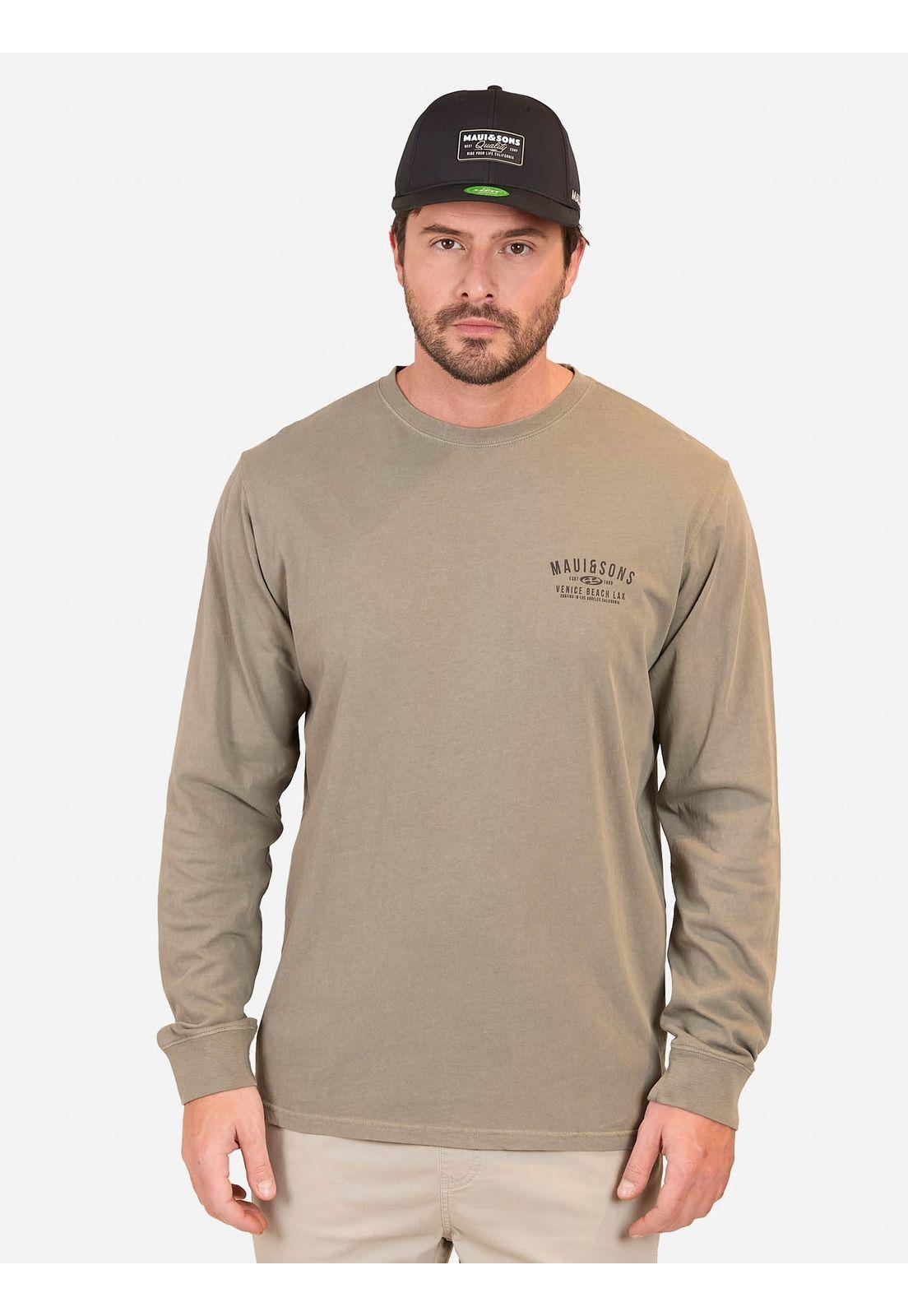 Polera ML Venice Beach Hombre Verde Maui And Sons-0