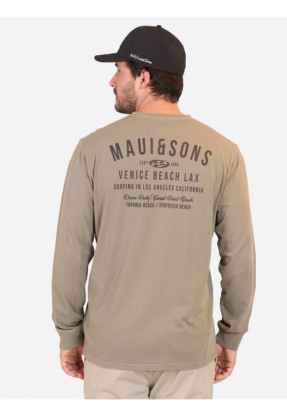 Polera ML Venice Beach Hombre Verde Maui And Sons-1