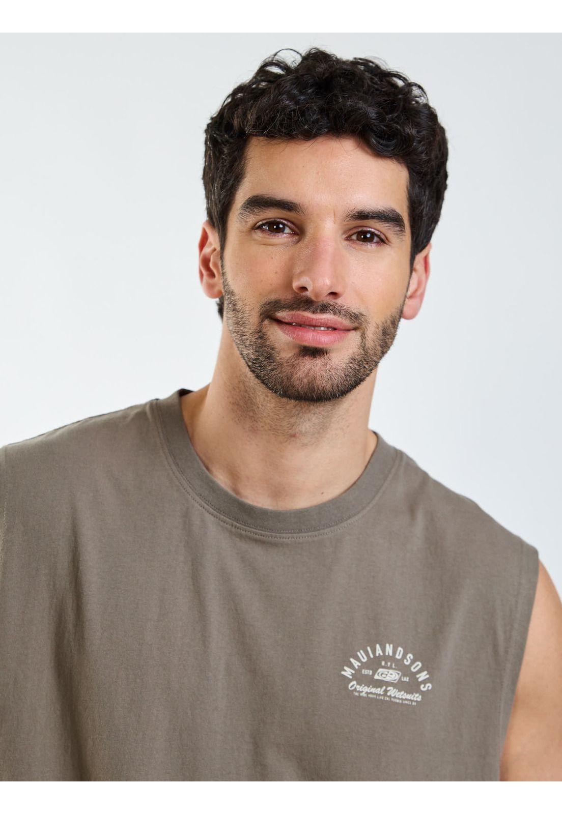 Polera SM Breaker Café Hombre Maui and Sons-4