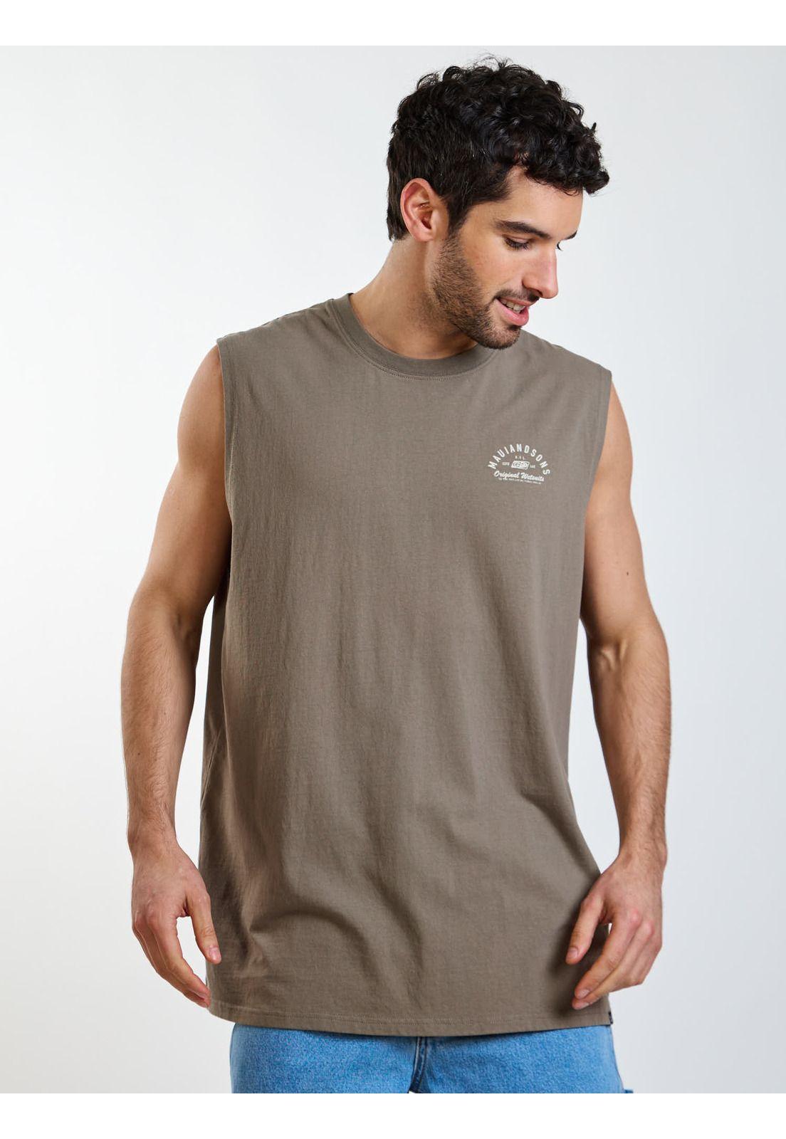 Polera SM Breaker Café Hombre Maui and Sons-6
