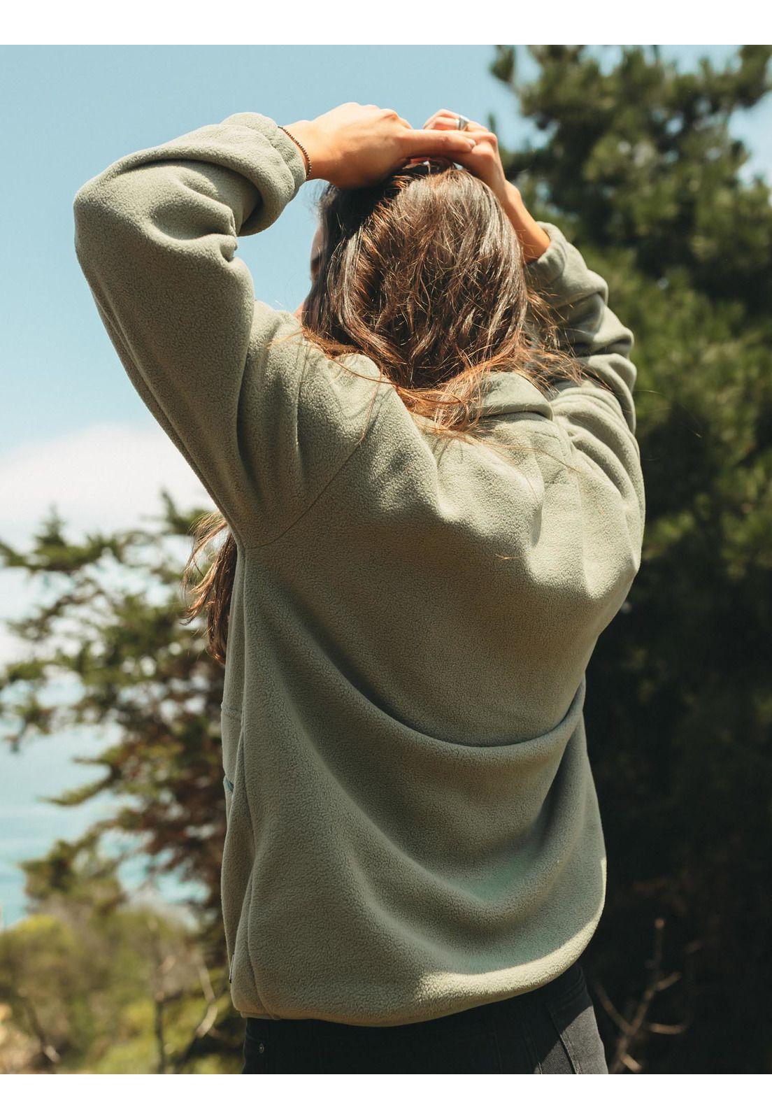 Poleron Polar Silver Green Verde Mujer Maui And Sons-1