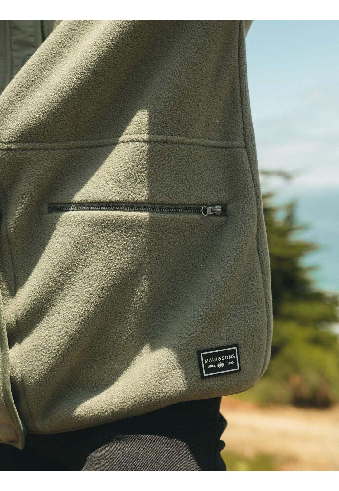 Poleron Polar Silver Green Verde Mujer Maui And Sons-2