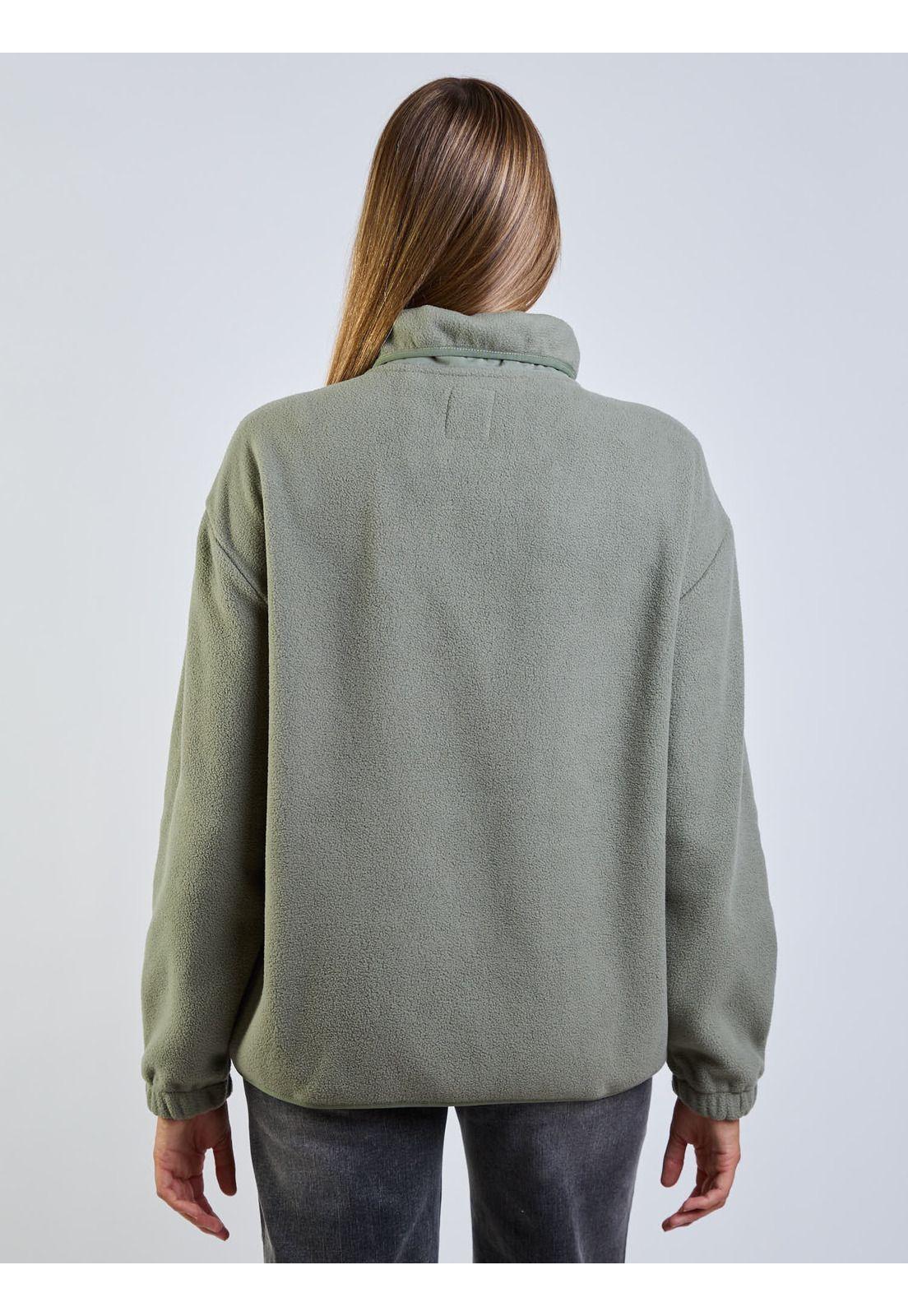 Poleron Polar Silver Green Verde Mujer Maui And Sons-5