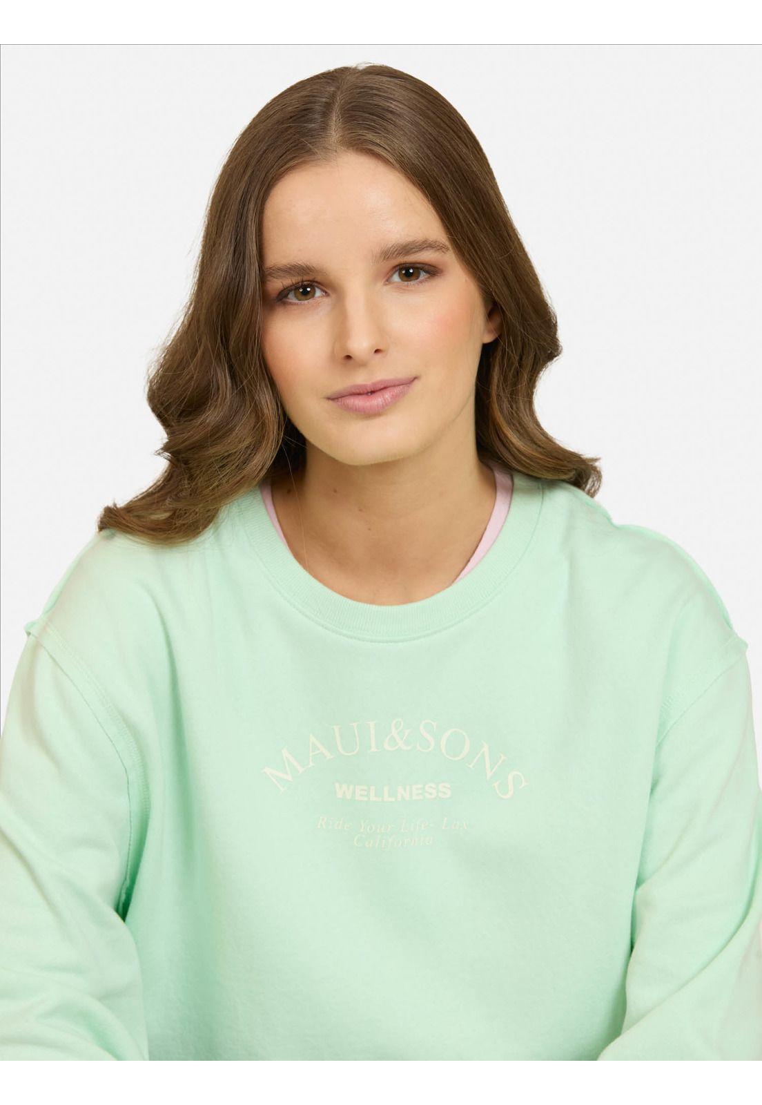Poleron CR Glowtide Verde Mujer Maui And Sons-2