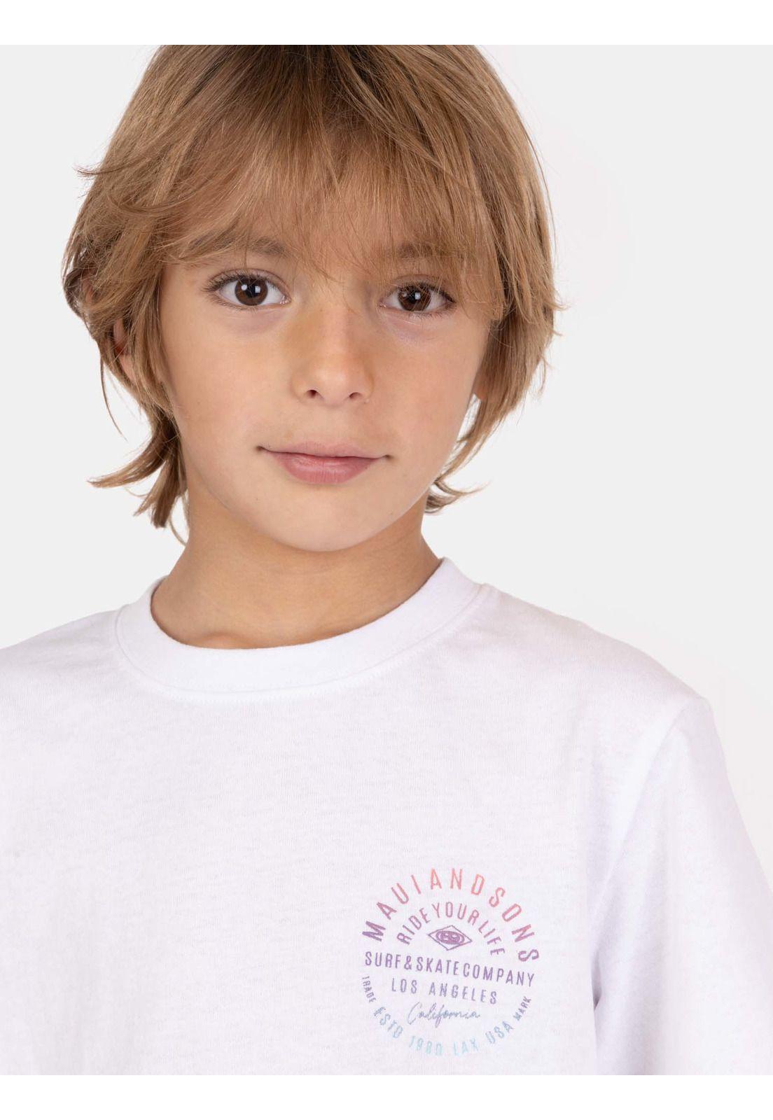 Polera MC AquaBlast Blanco Infantil Maui And Sons-2