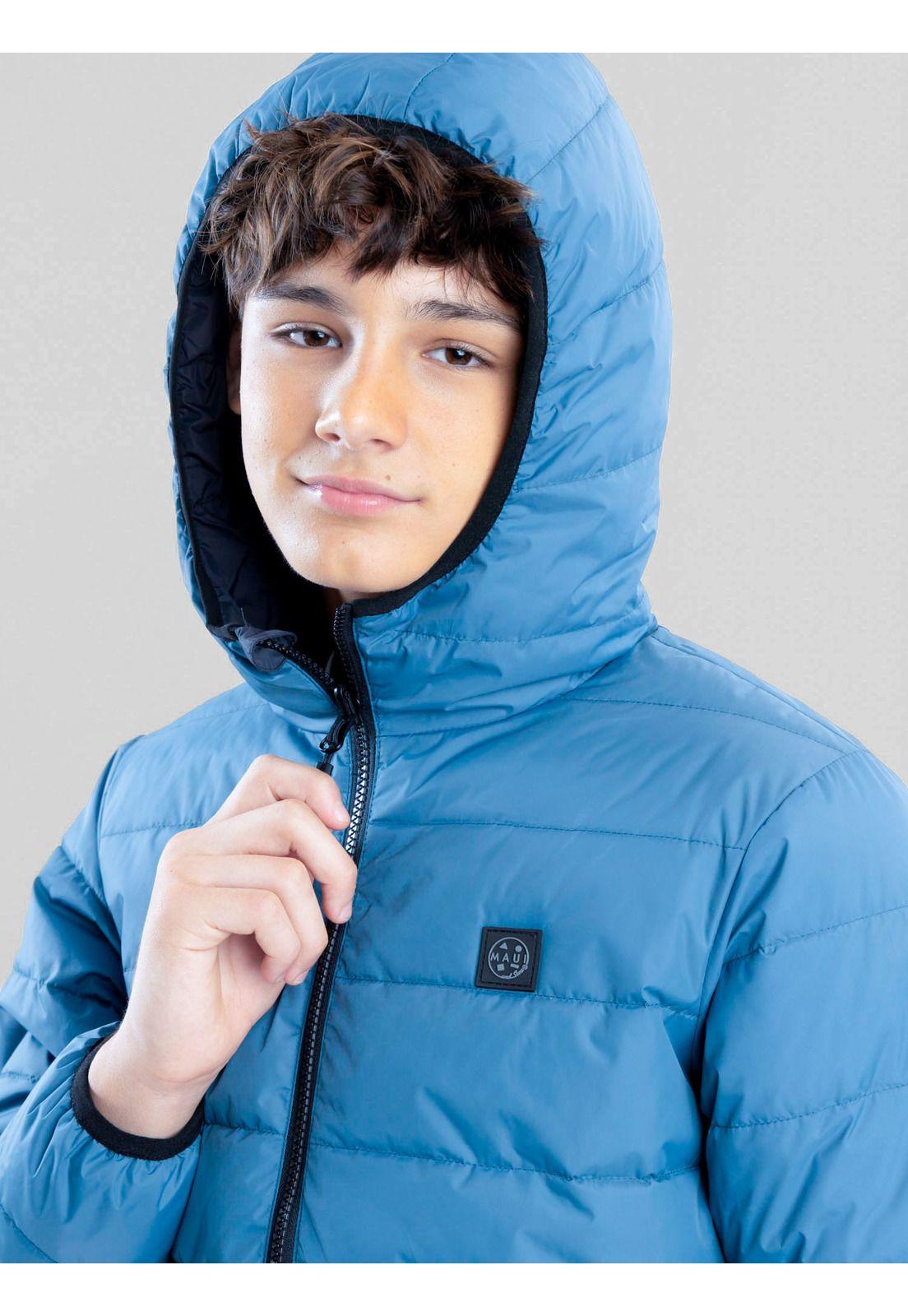 Parka Reversible Windy Celeste Infantil Maui And Sons-3