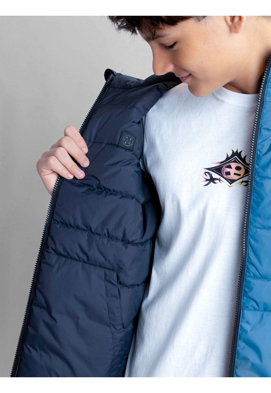 Parka Reversible Windy Celeste Infantil Maui And Sons-5