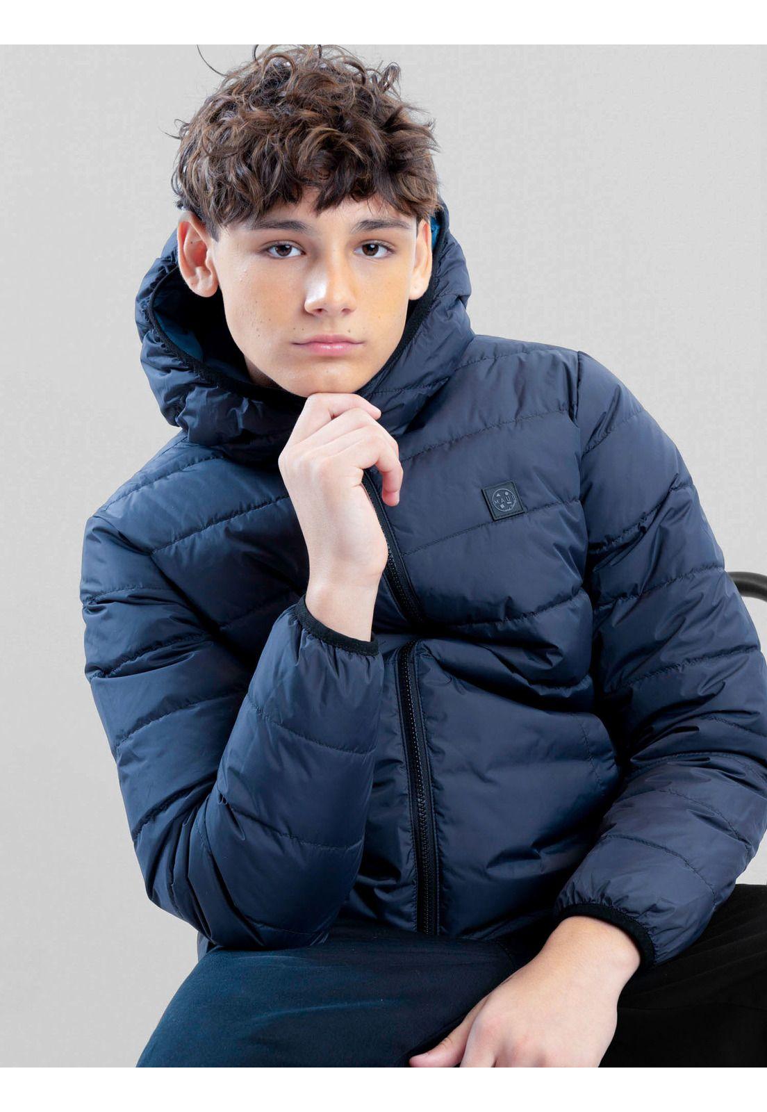 Parka Reversible Windy Celeste Infantil Maui And Sons-6