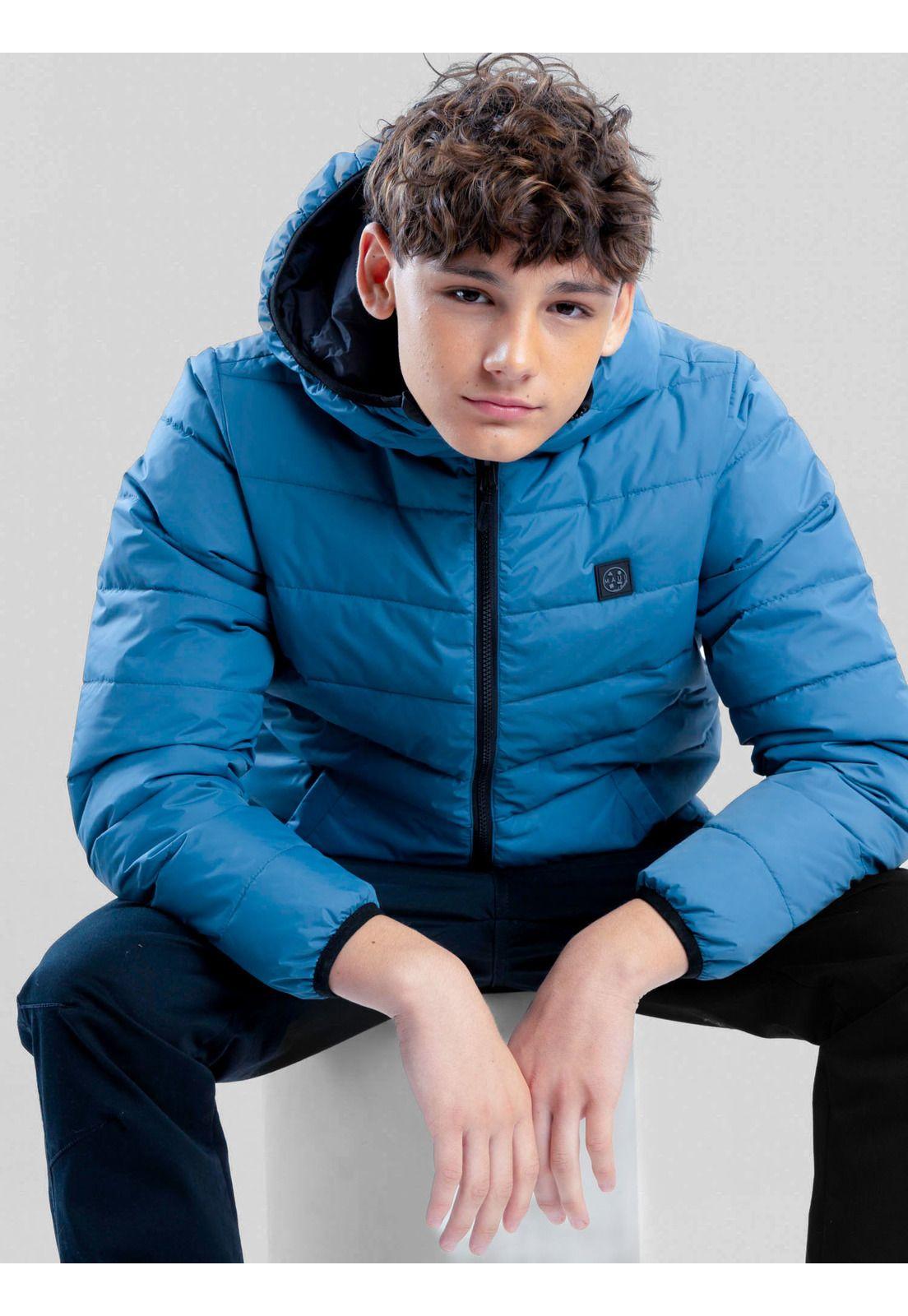 Parka Reversible Windy Celeste Infantil Maui And Sons-7