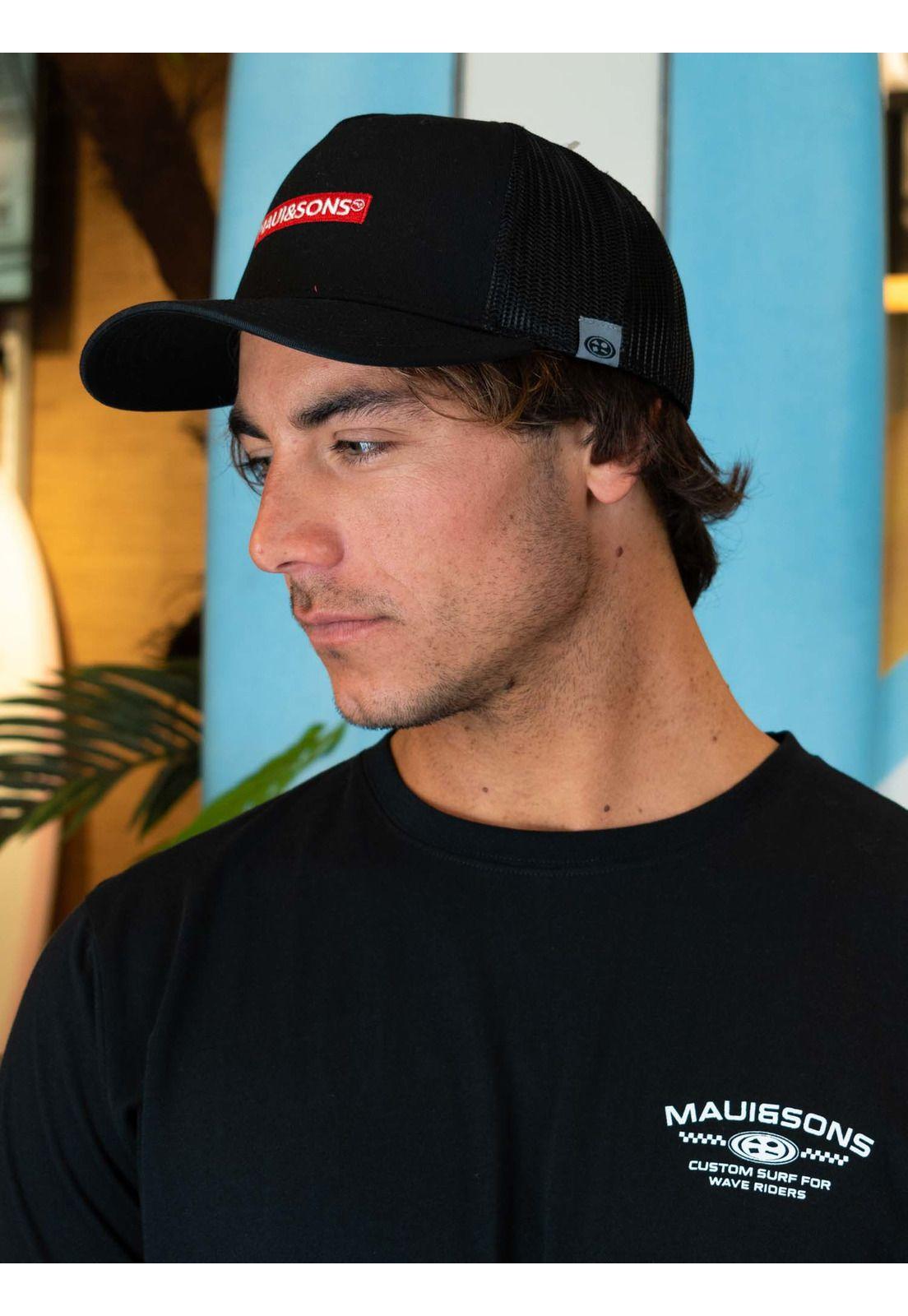 Jockey Mesh Off Trucker Negro Hombre Maui And Sons-4