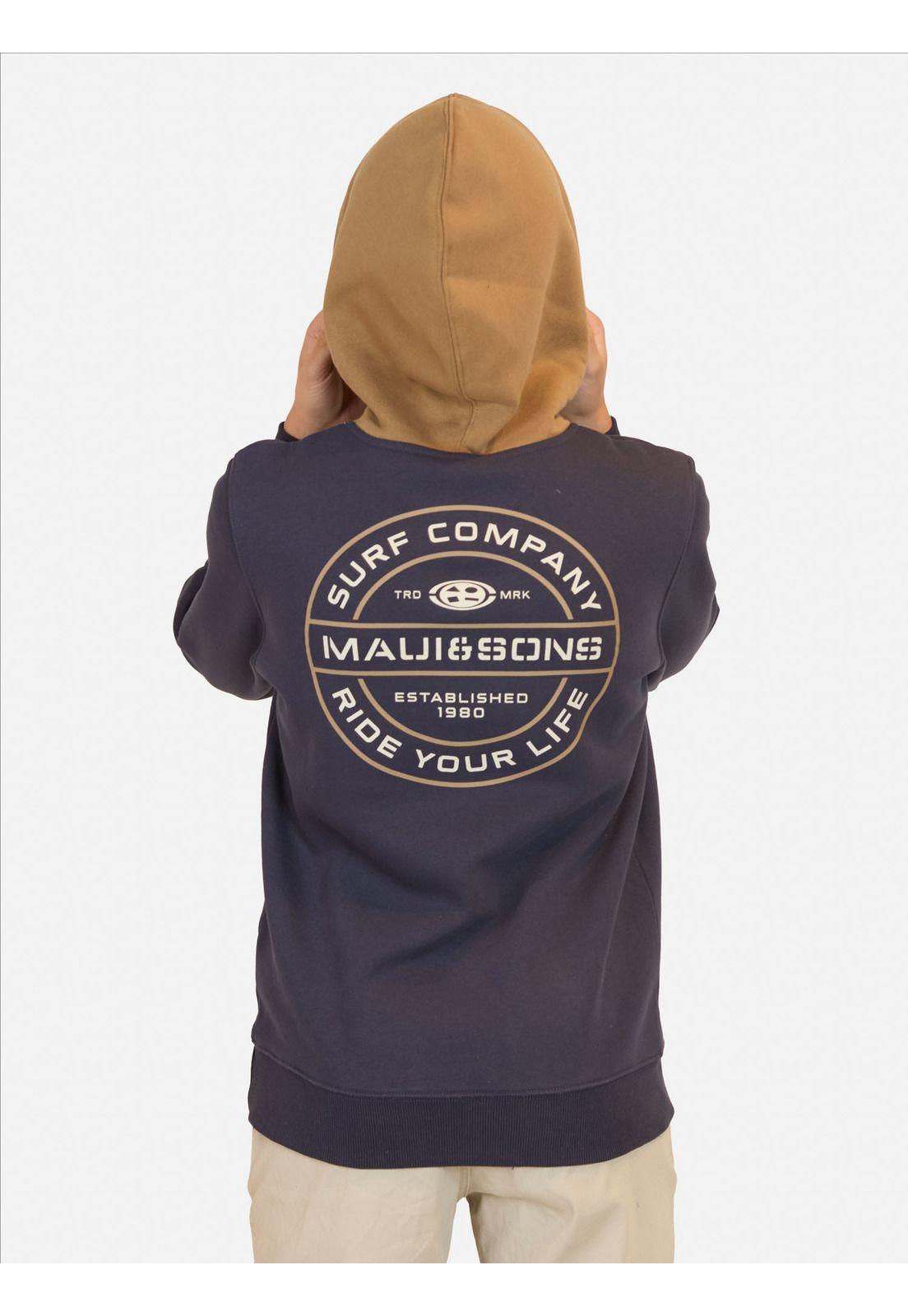 Poleron Canguro Wides Azul Infantil Maui And Sons-1