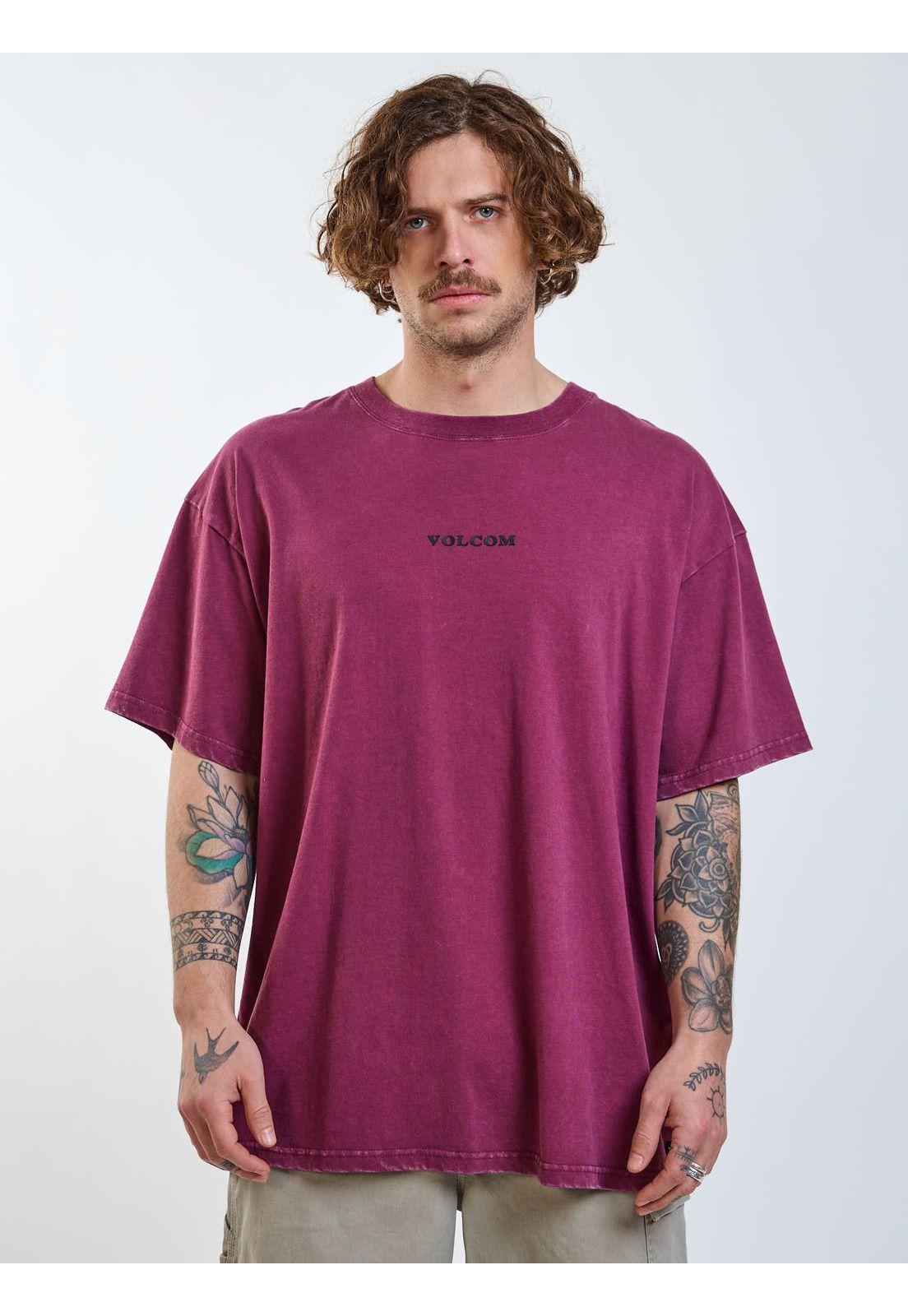 Polera Oversize Lad Stone Burdeo Hombre Volcom-0