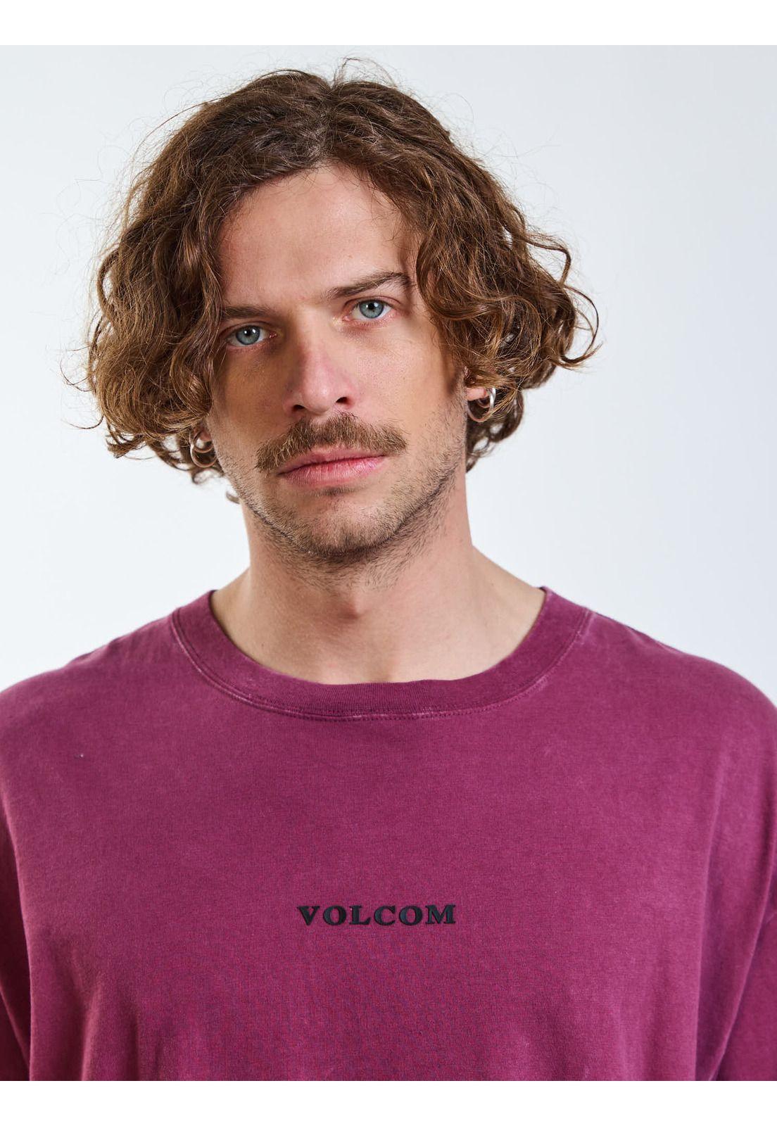 Polera Oversize Lad Stone Burdeo Hombre Volcom-3