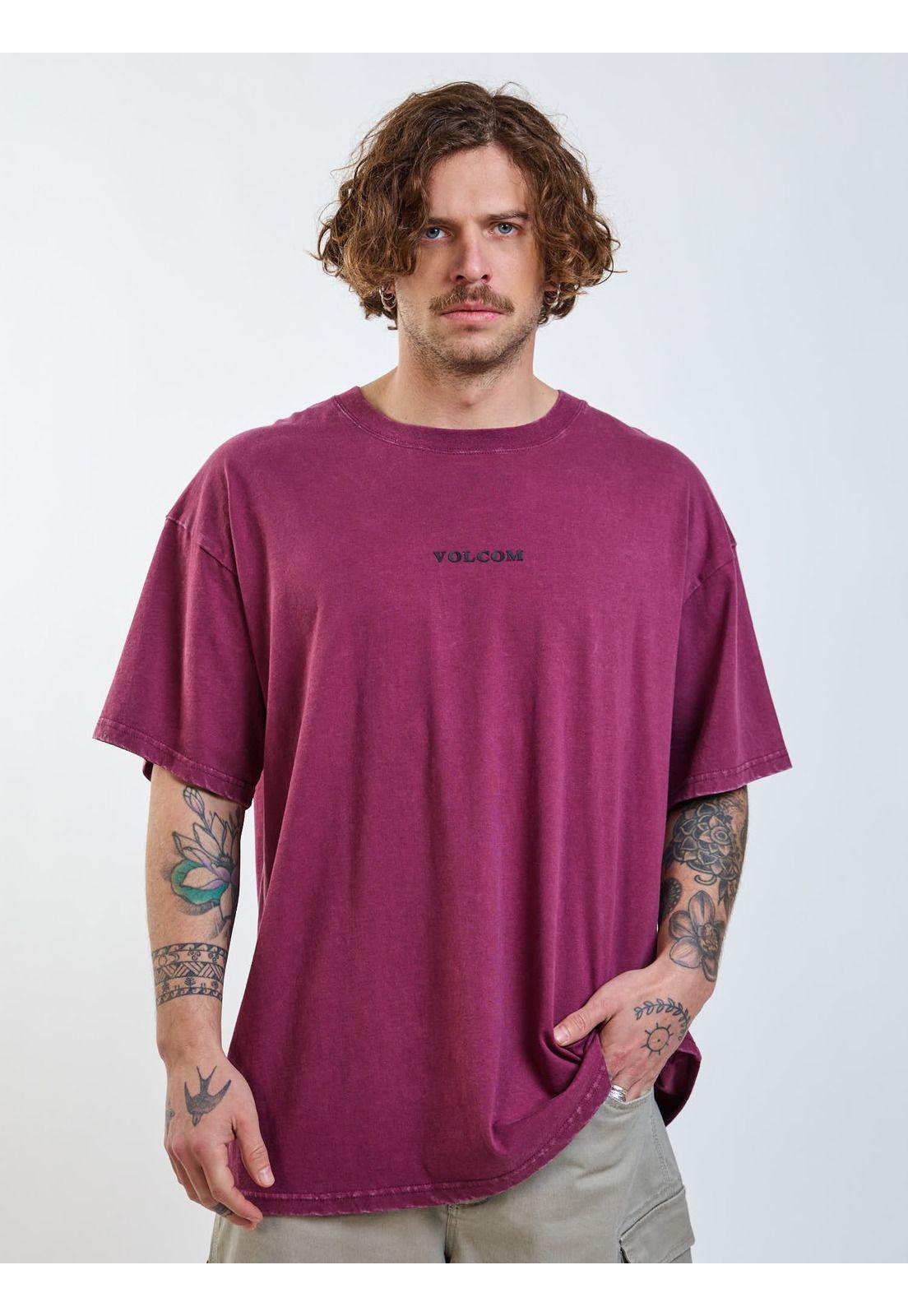 Polera Oversize Lad Stone Burdeo Hombre Volcom-5