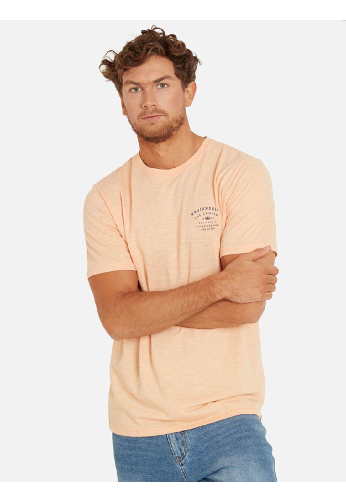 Polera Rider Company Hombre Naranjo Maui And Sons-0