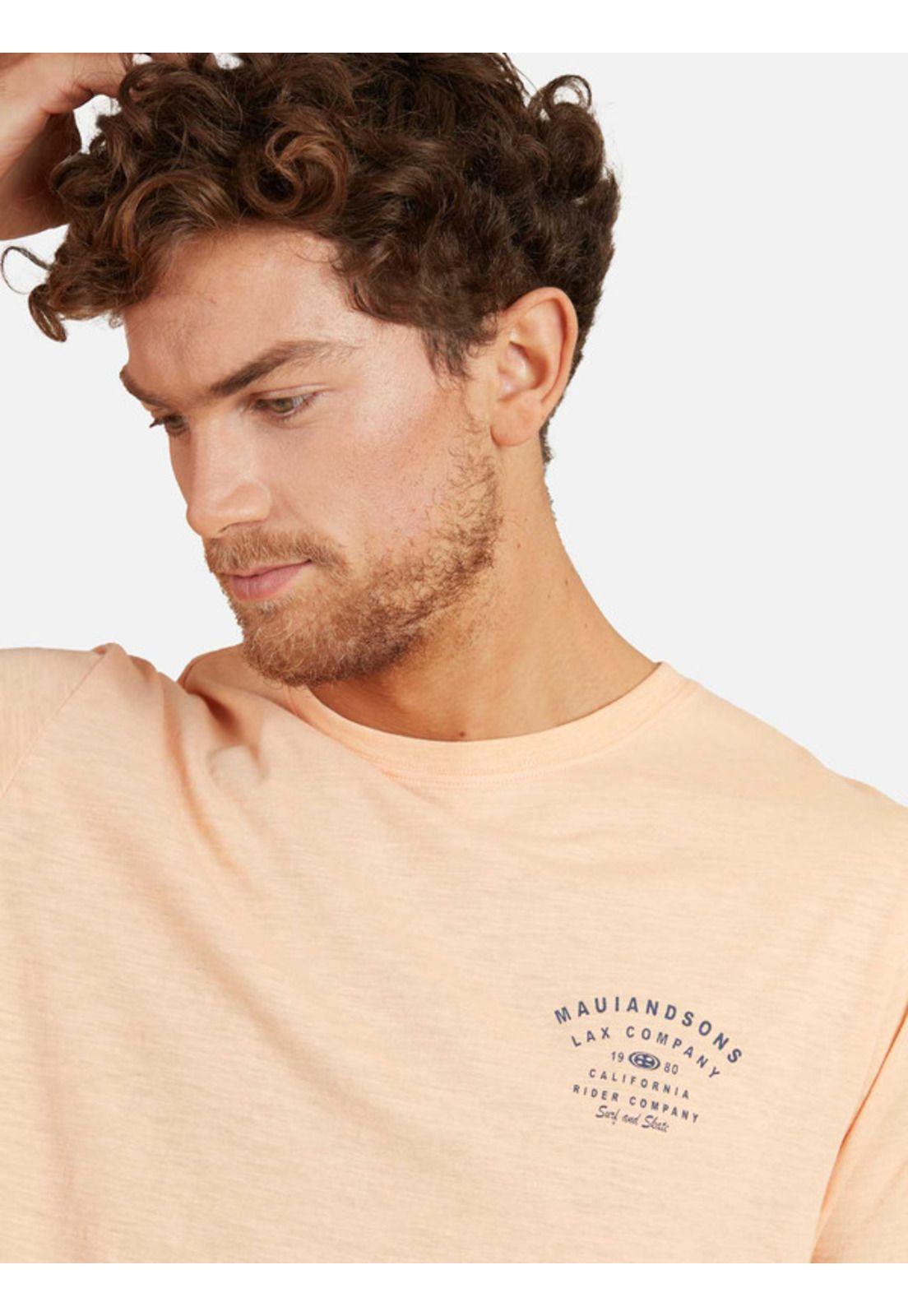 Polera Rider Company Hombre Naranjo Maui And Sons-2