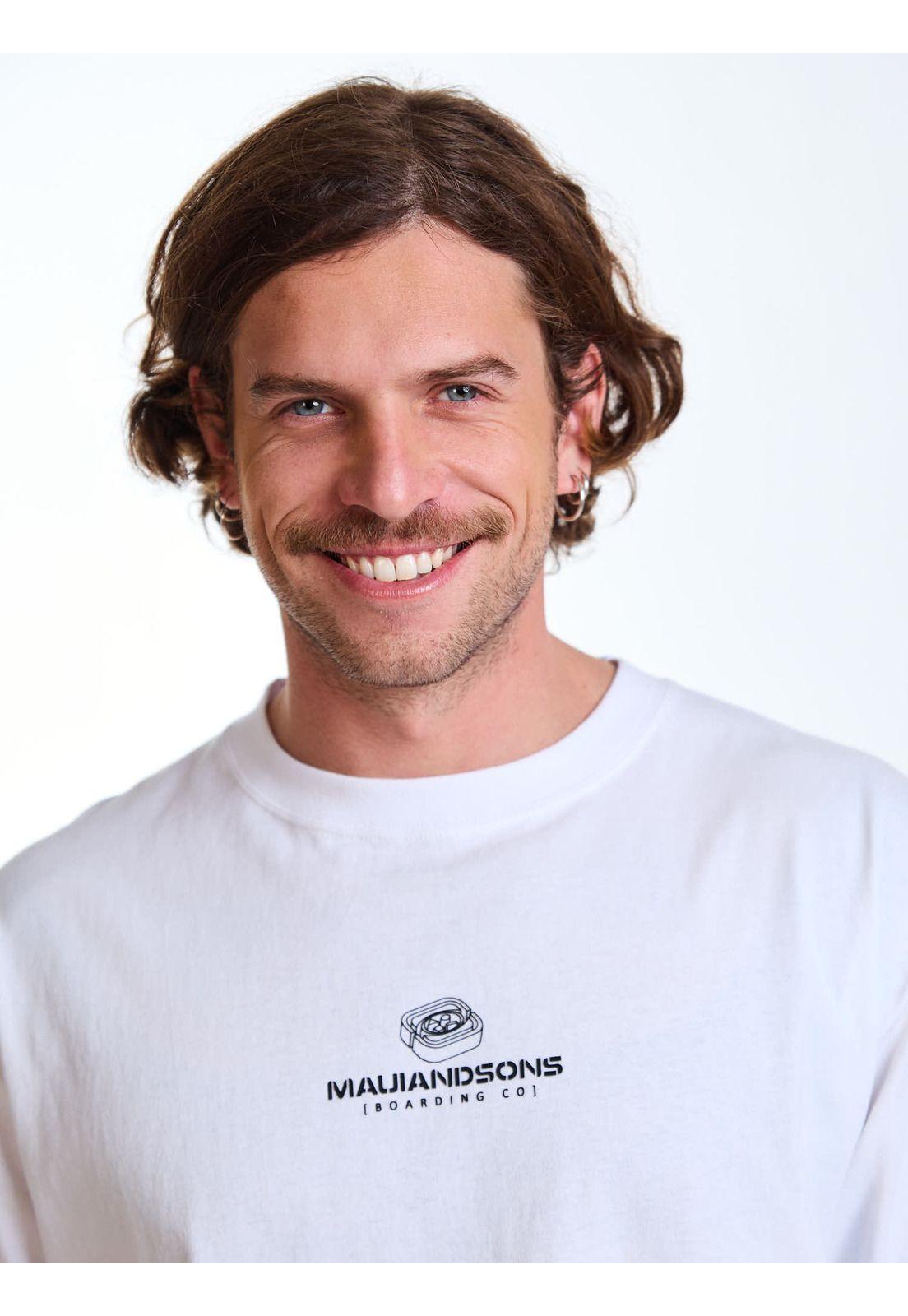 Polera MC Oversize Retro Blanco Hombre Maui and Sons-3