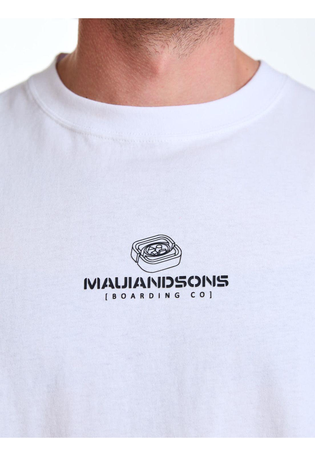 Polera MC Oversize Retro Blanco Hombre Maui and Sons-4