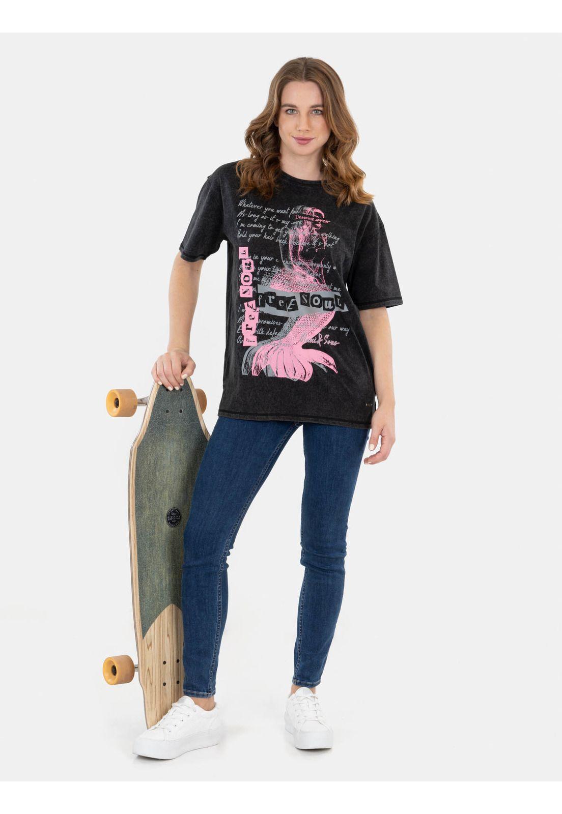 Polera Ariel T-Shirt Negro Mujer Maui And Sons-3