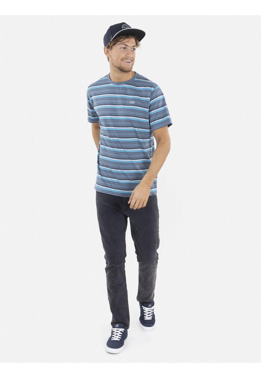 Polera YARN DYE Hombre Azul Maui and Sons-3