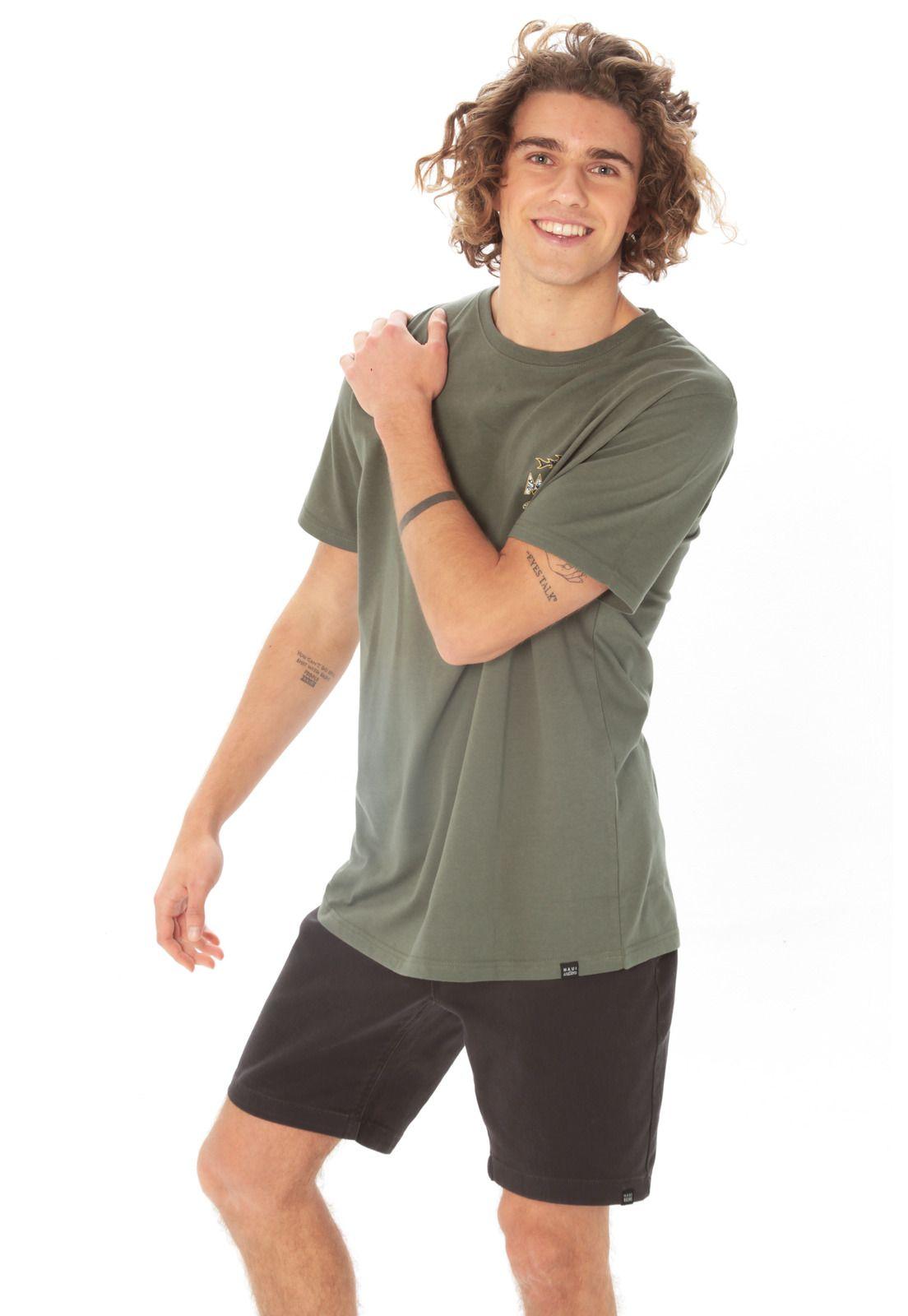 Polera M/C Basica Hombre 5P462-MV21 Verde-3